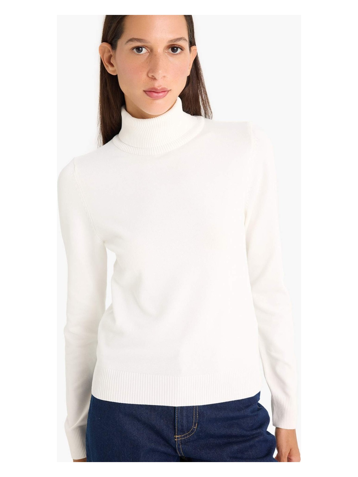 DeFacto Regular Fit Yarım Balıkçı Yaka Triko Kazak E8498AX25WN