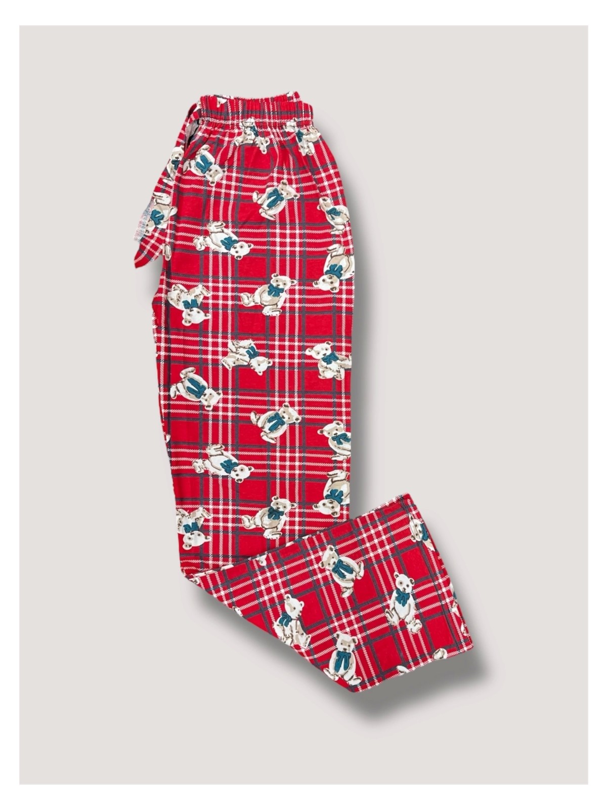 Erdenay Tekstil Ekose Desenli Beli Lastikli Unisex Pijama Altı - Görsel 4