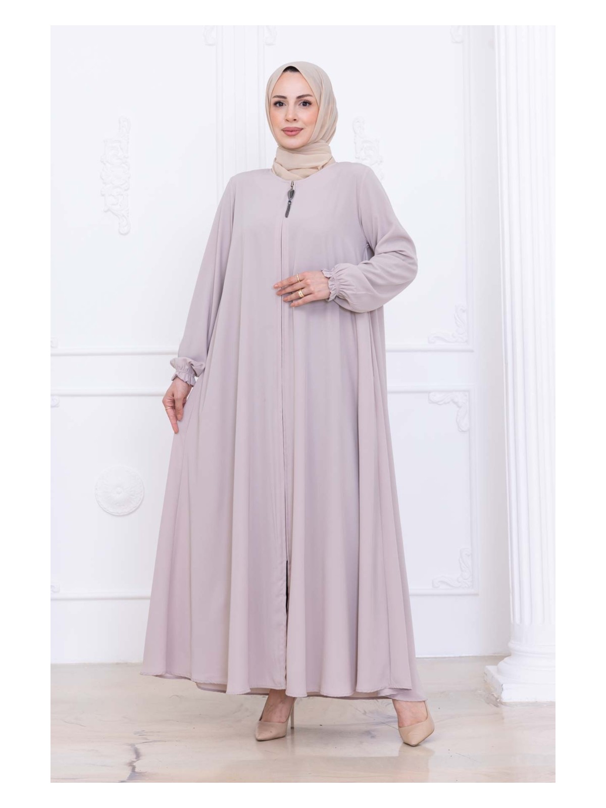 Oktayusta Collection Medine Ipeği Mevlana Ferace Lacivert - Görsel 3