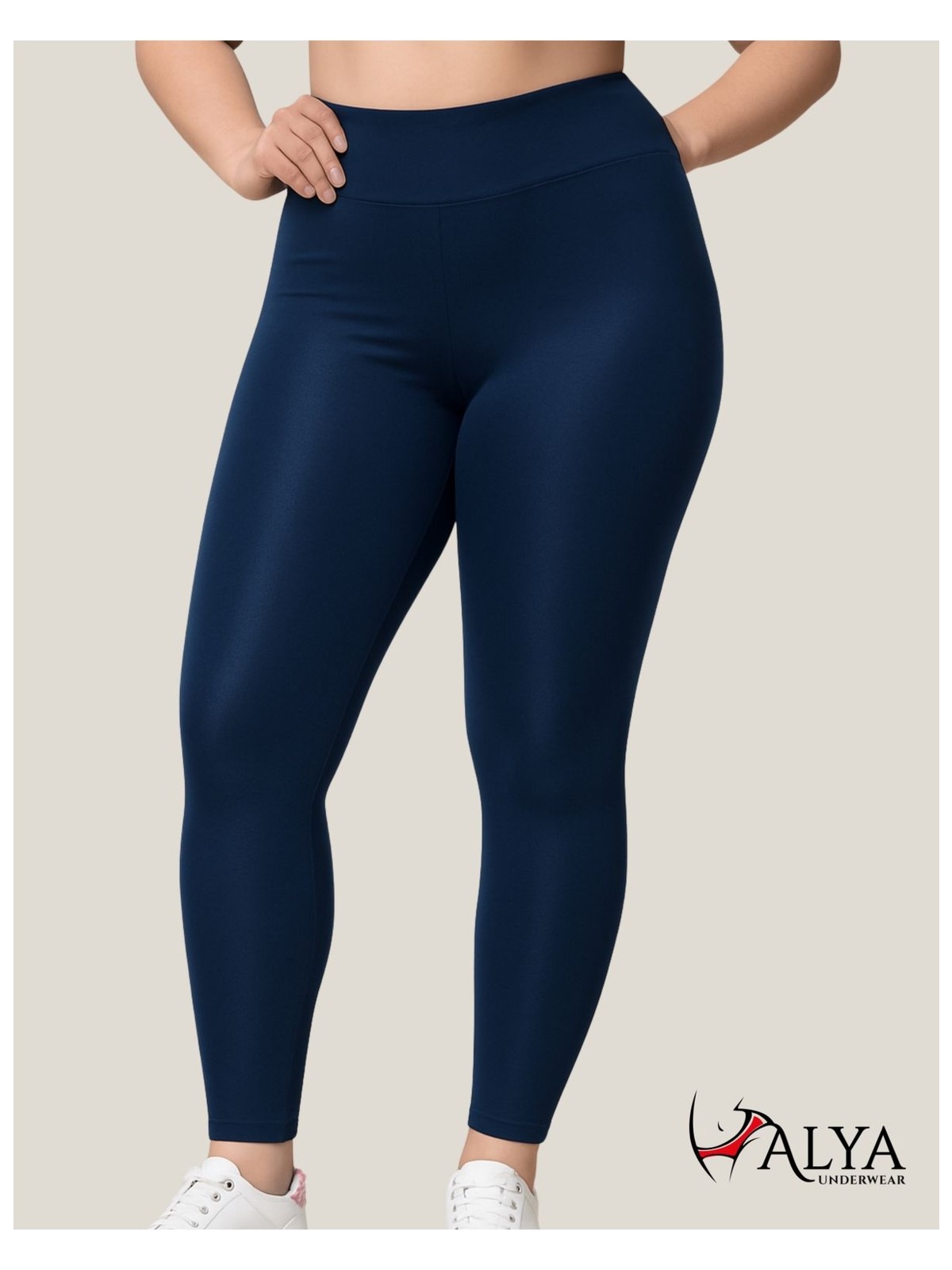 Alya Underwear ALYA UNDERWEAR Toparlayıcı Yüksek Bel Kadın Günlük Spor Rahat Parlak Tayt ( Kahverengi, 2xl ) - Görsel 7