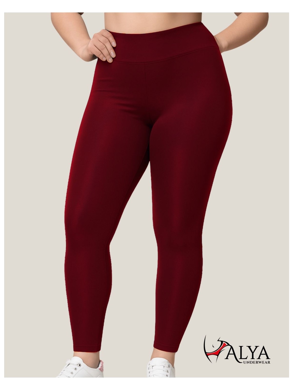 Alya Underwear ALYA UNDERWEAR Toparlayıcı Yüksek Bel Kadın Günlük Spor Rahat Parlak Tayt ( Kahverengi, 2xl ) - Görsel 5