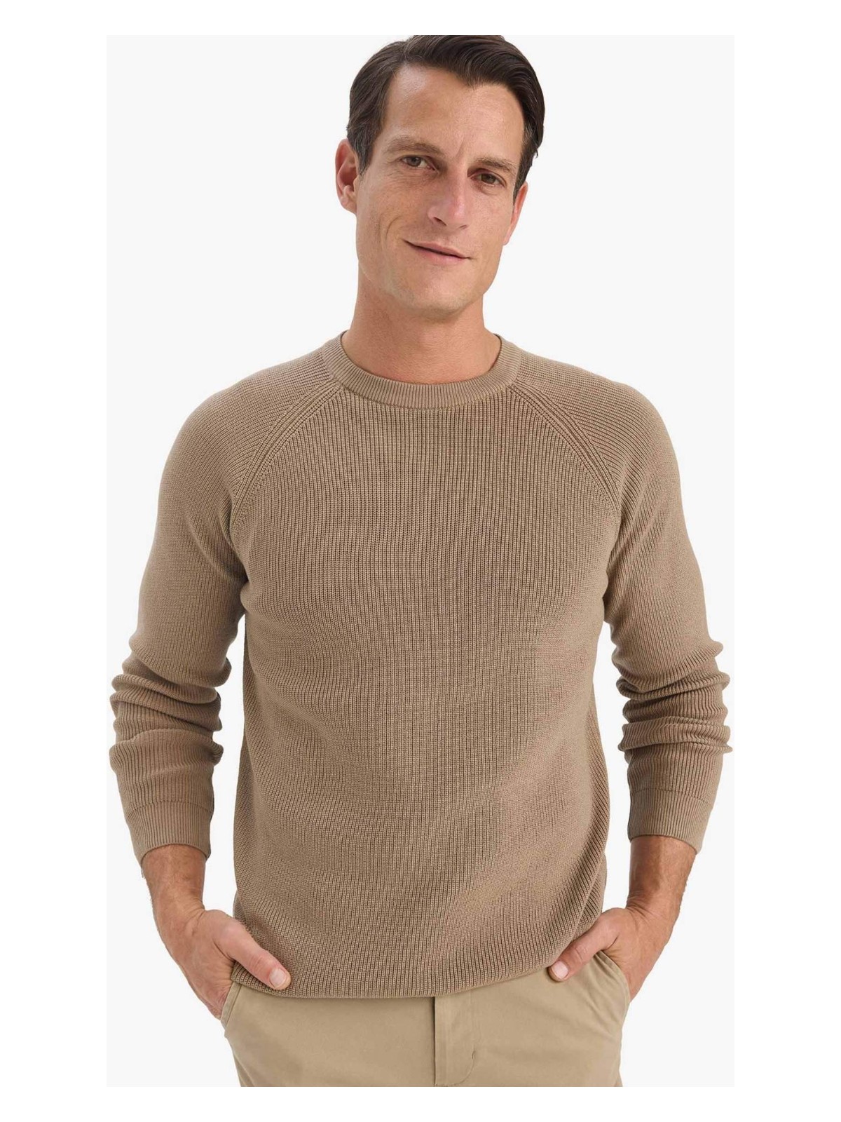 DeFacto Standart Fit Bisiklet Yaka Triko Kazak A8458AX25WN