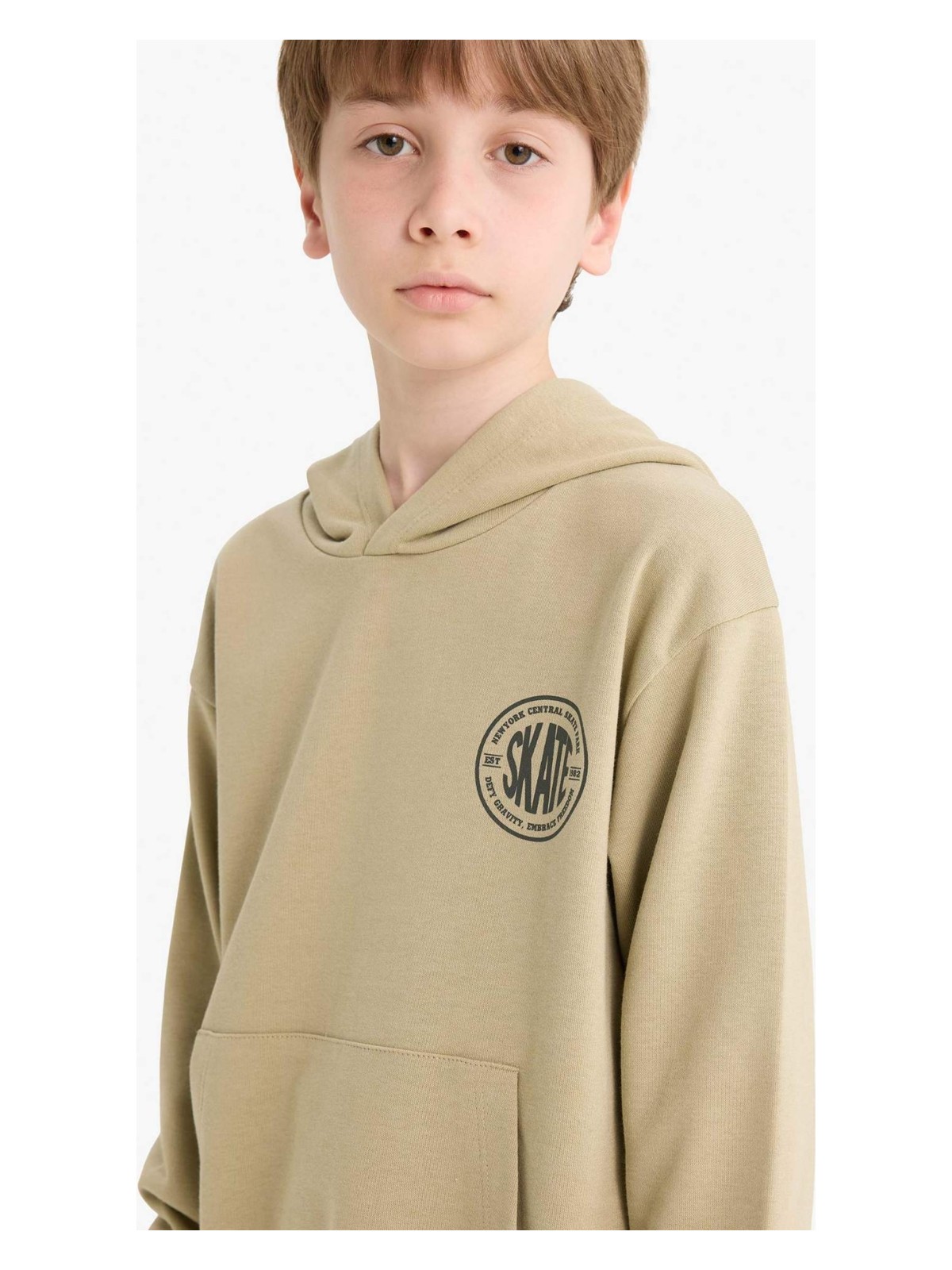 DeFacto Kapüşonlu Baskılı Okul Sweatshirt Erkek Çocuk E9572A825AU