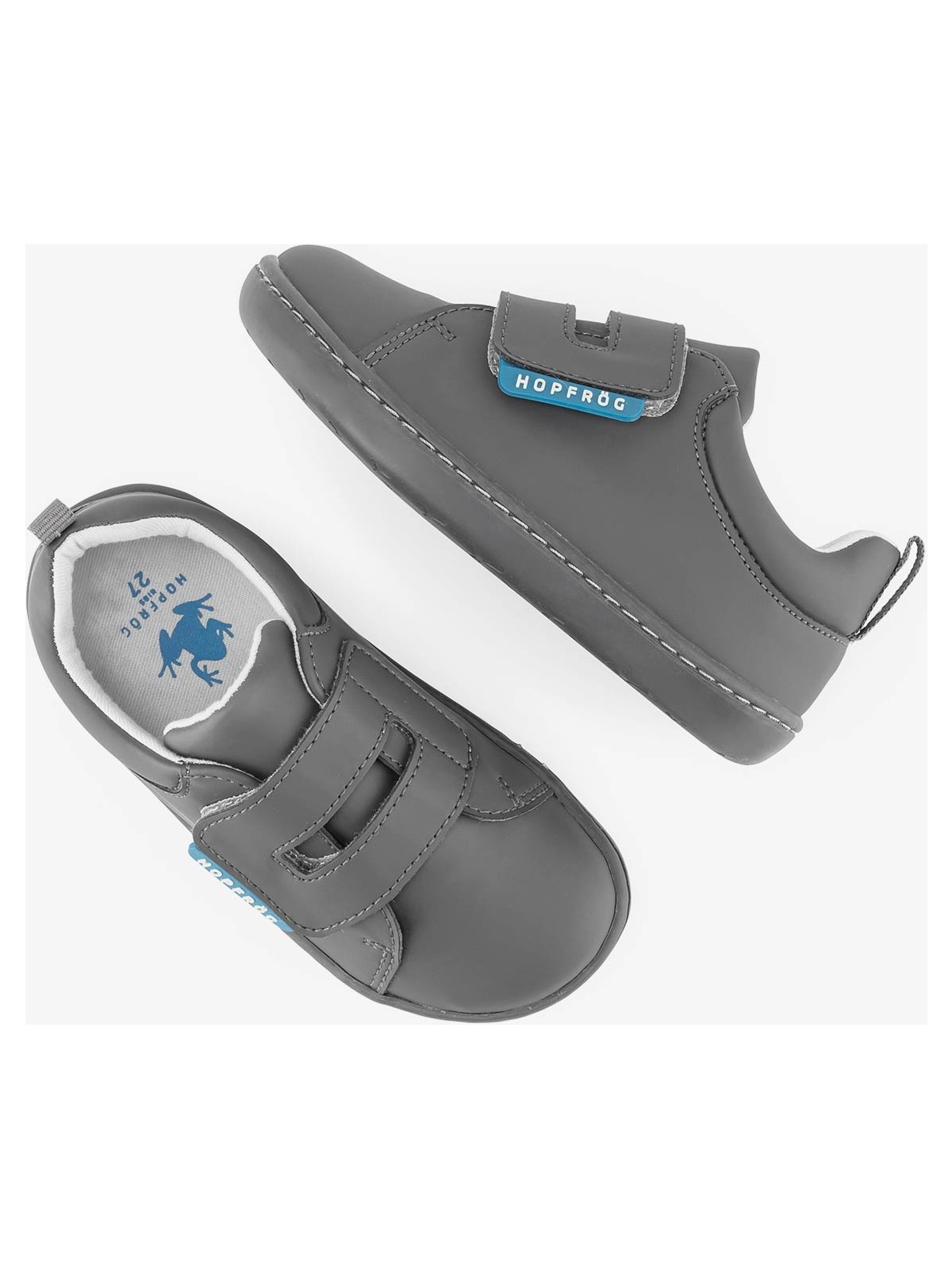 Hopfrög Smart Walker Casual Süper Mat Havalı Gri Barefoot Çocuk Ayakkabı - Görsel 9