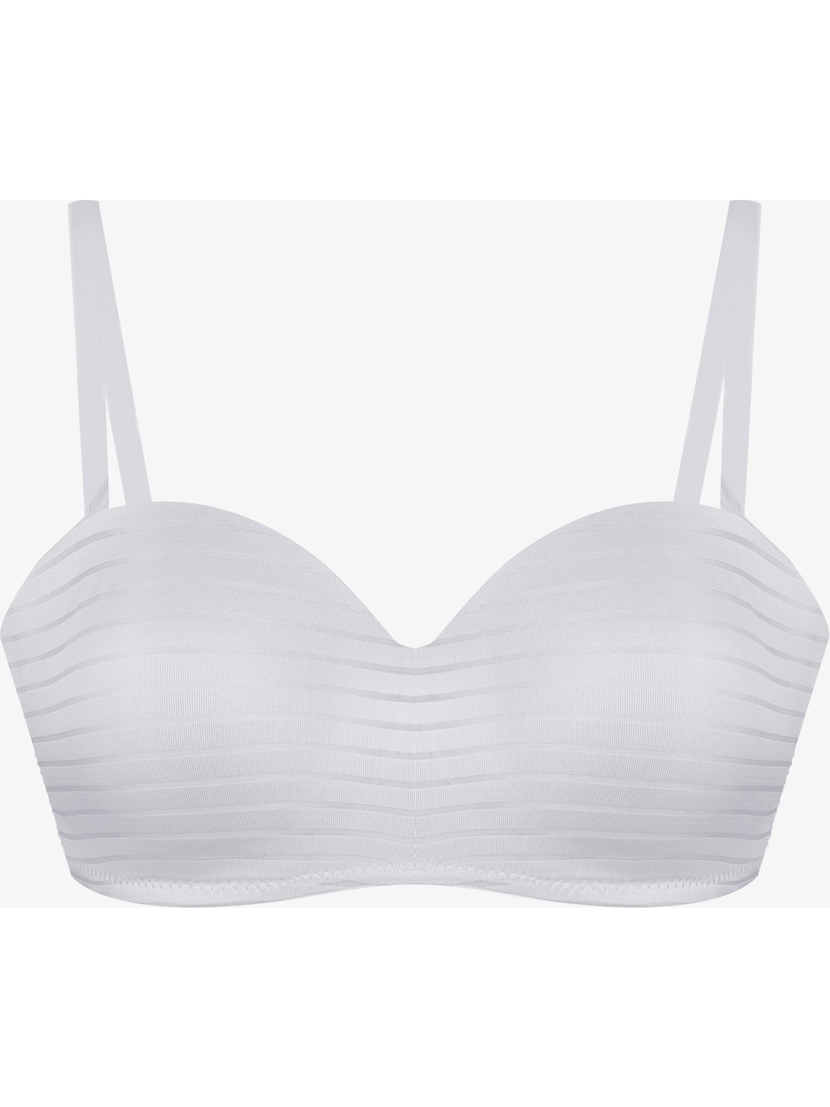 Koza İç Giyim Kadın Dolgusuz Transparan Çizgili Toparlayıcı Straplez Sütyen