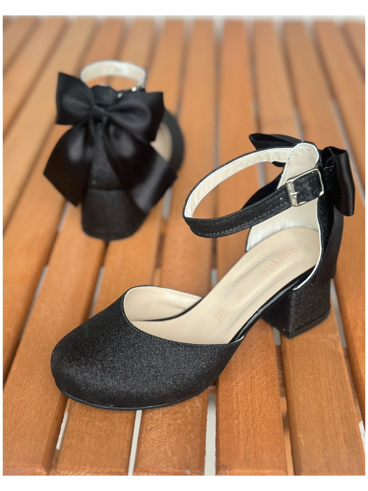 Surpie Shoes Çocuk Topuklu Ayakkabı, Kısa Topuklu Çocuk Topuklu Ayakkabı, Çocuk Abiye Ayakkabı - Görsel 7