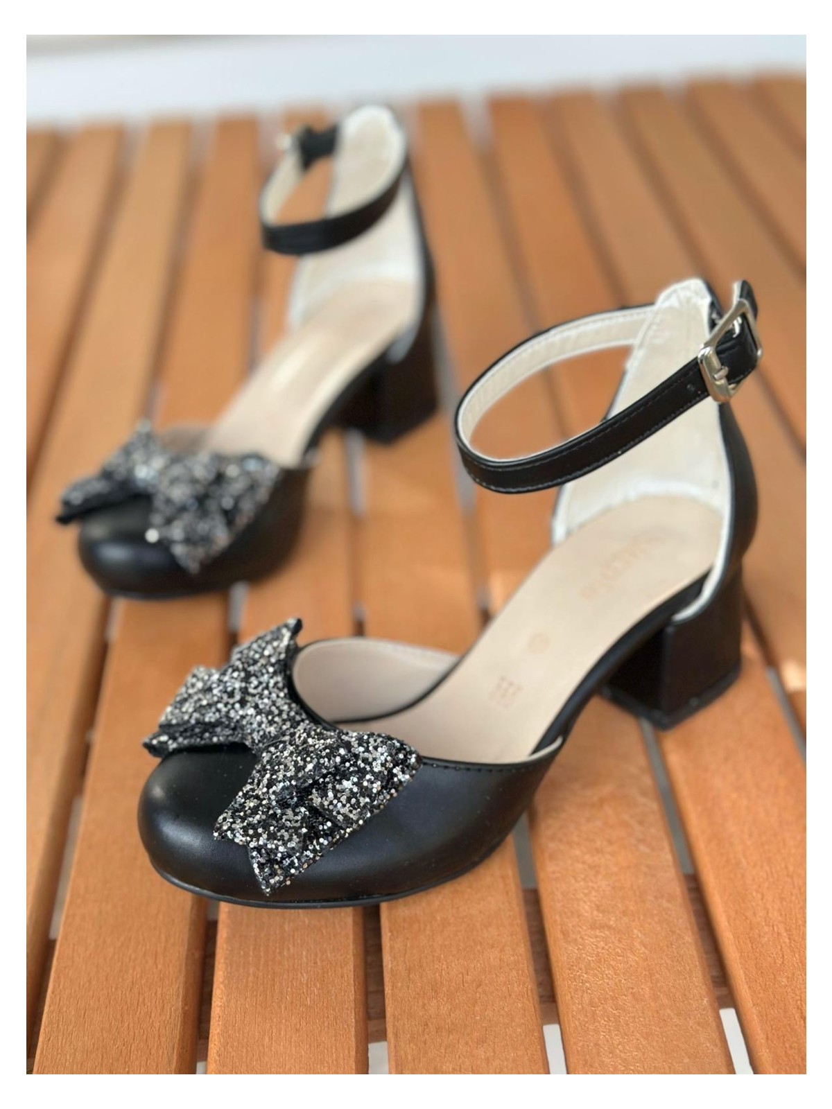 Surpie Shoes Çocuk Topuklu Ayakkabı, Kısa Topuklu Ayakkabı, Çocuk Abiye Ayakkabı - Görsel 6