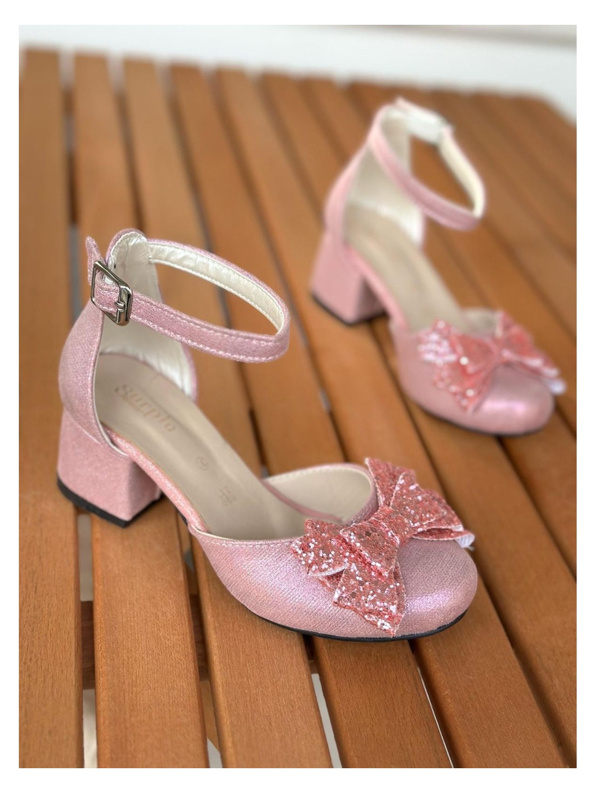 Surpie Shoes Çocuk Topuklu Ayakkabı, Kısa Topuklu Ayakkabı, Çocuk Abiye Ayakkabı - Görsel 7