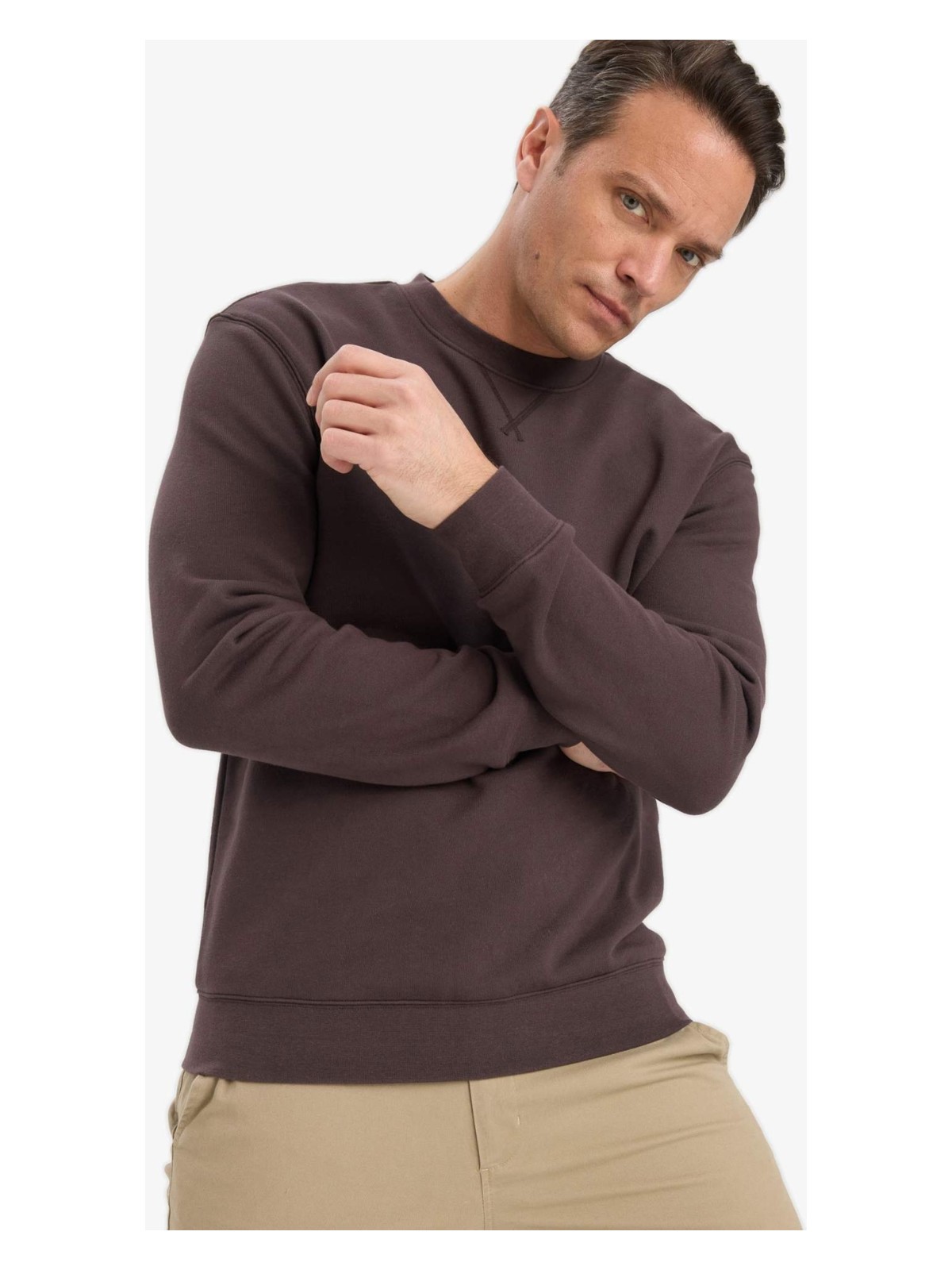 DeFacto %100 Pamuk Basic Sweatshirt E8339AX25AU - Görsel 6