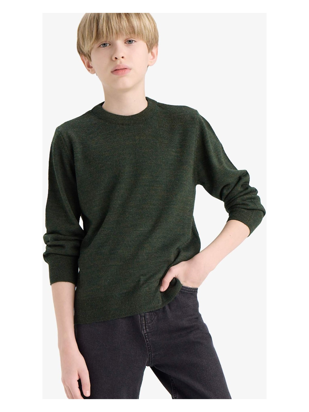 DeFacto Bisiklet Yaka Triko Kazak Erkek Çocuk A4992A825WN - Görsel 9