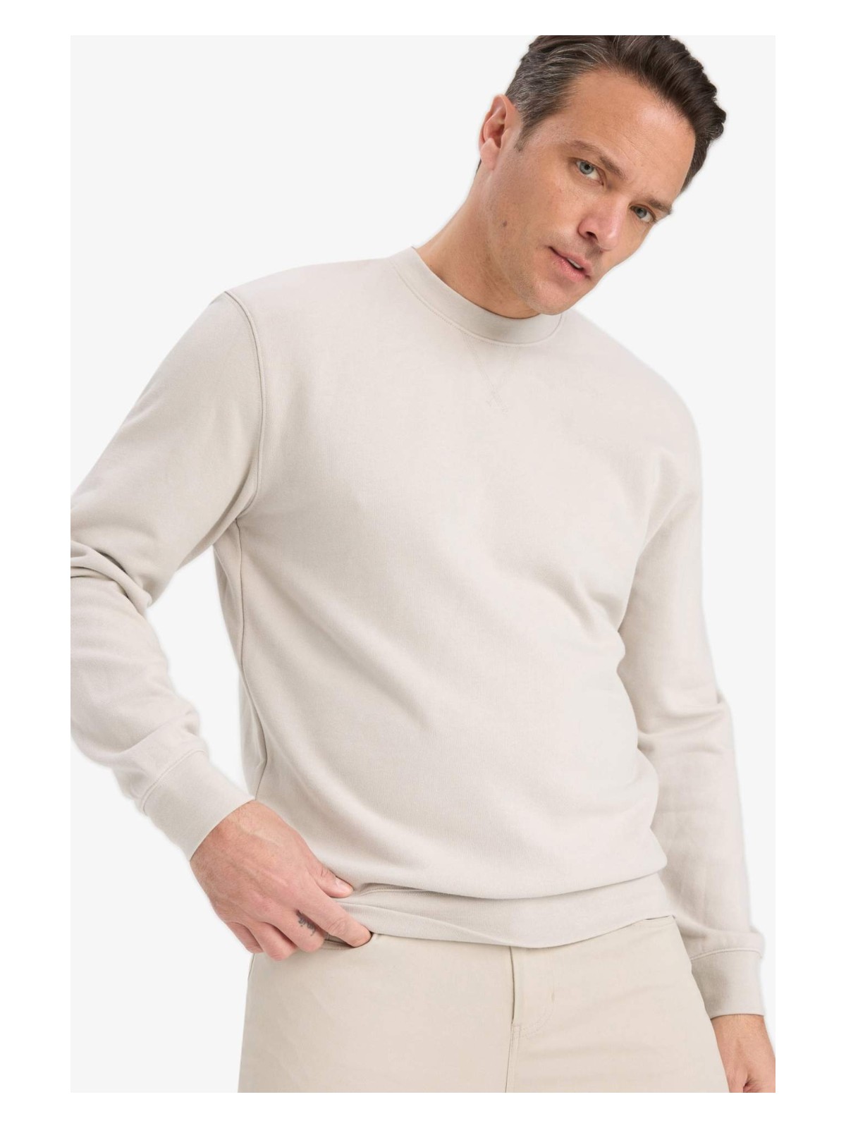 DeFacto %100 Pamuk Basic Sweatshirt E8339AX25AU - Görsel 7
