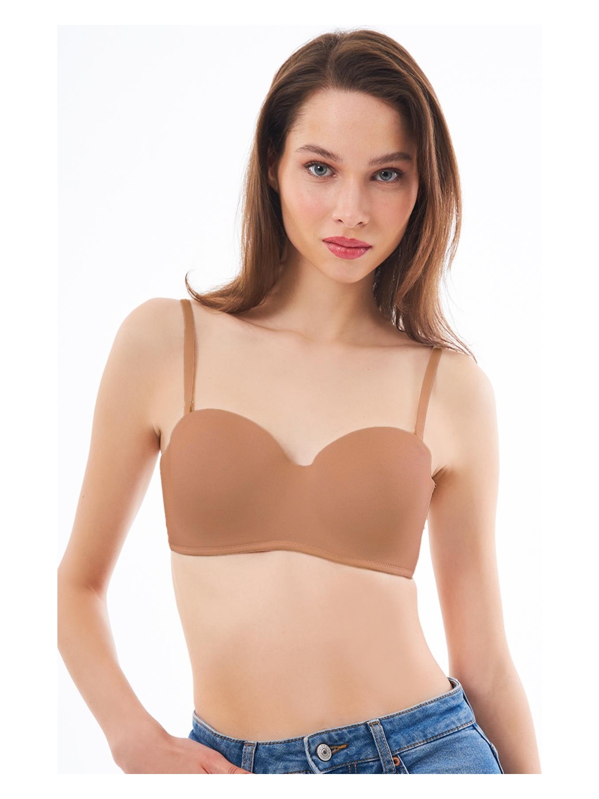 Cottonhill Beauty Cottonhill Balenli Toparlayıcı Dolgusuz Straplez Sütyen 2li Paket-3 - Görsel 4