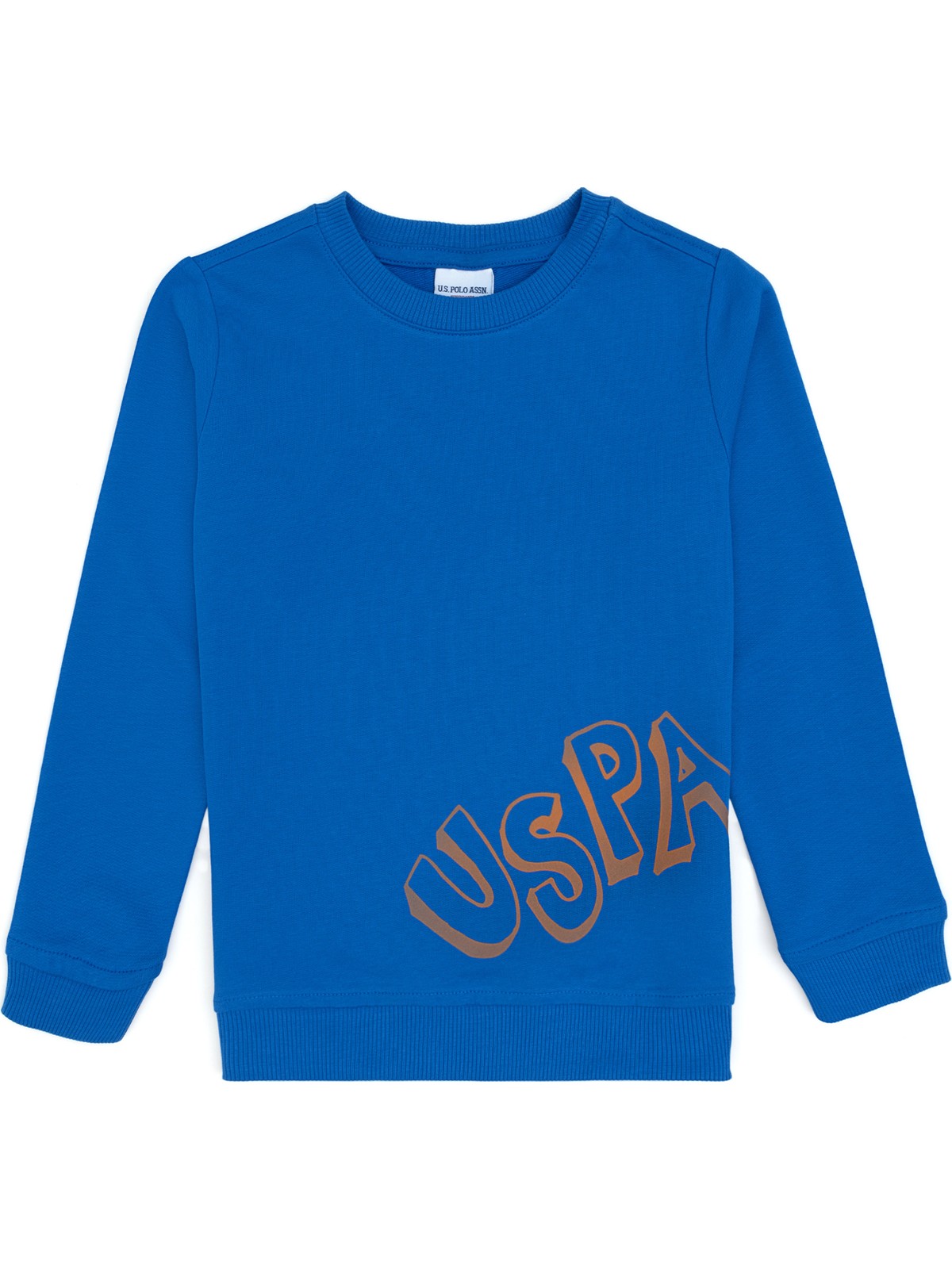 U.S. Polo Assn. Erkek Çocuk Mor Bisiklet Yaka Basic Sweatshirt 50313979-VR038 - Görsel 3