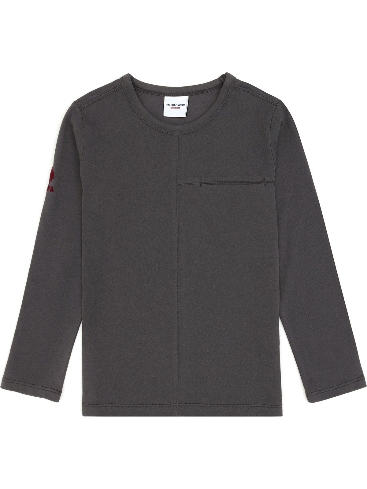 U.S. Polo Assn. Erkek Çocuk Gri Bisiklet Yaka Sweatshirt 50314028-VR024