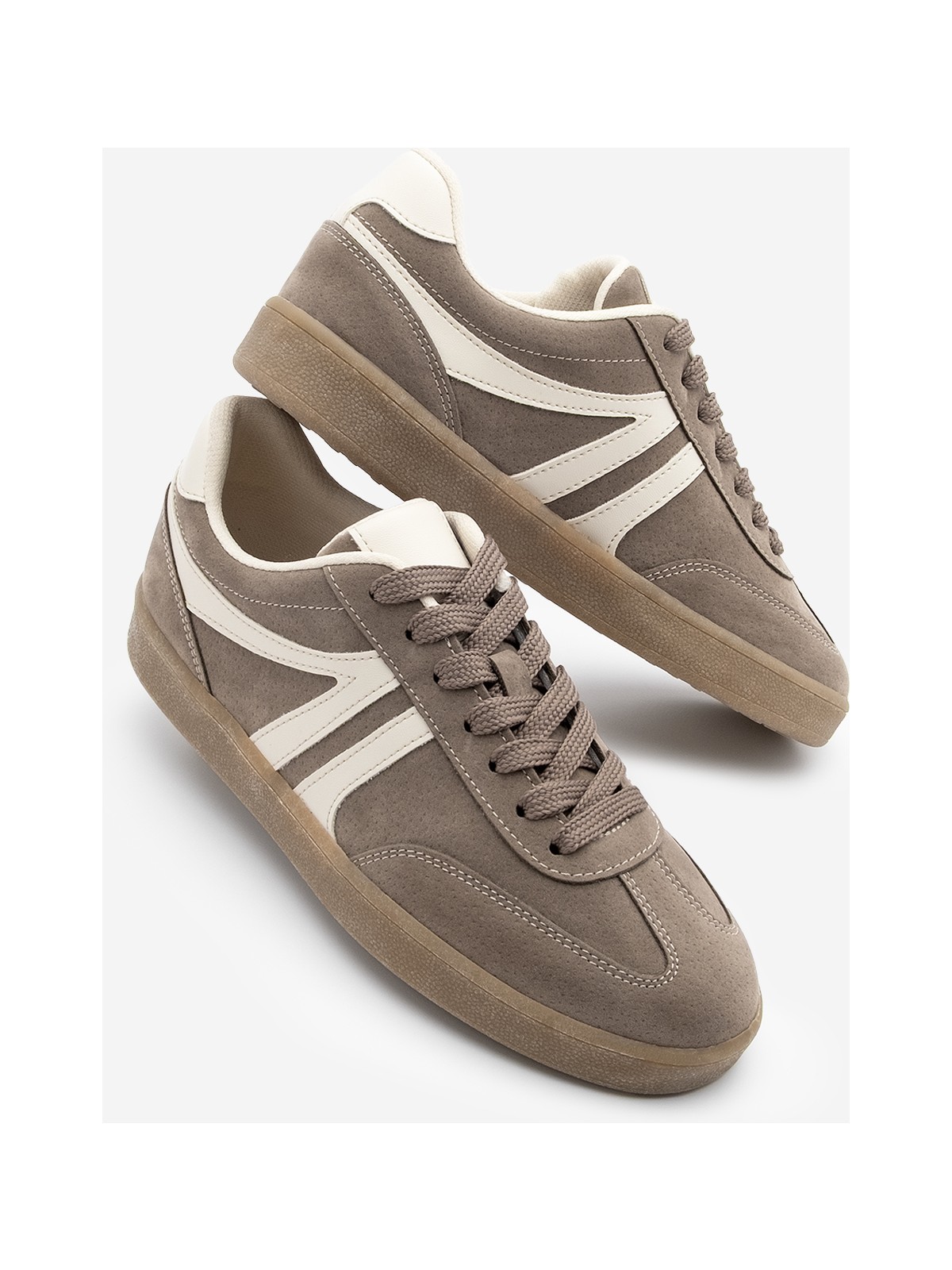 Marjin Kadın Sneaker Bağcıklı Düz Taban Spor Ayakkabı Tiyone Beyaz - Görsel 7