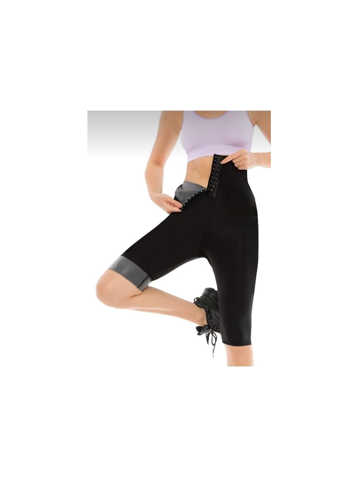 Zerotex Sauna Termal Şort Iki Beden Incelten Vücut Şekillendirici Yağ Yakmaya Yardımcı Sauna Agraflı Şort