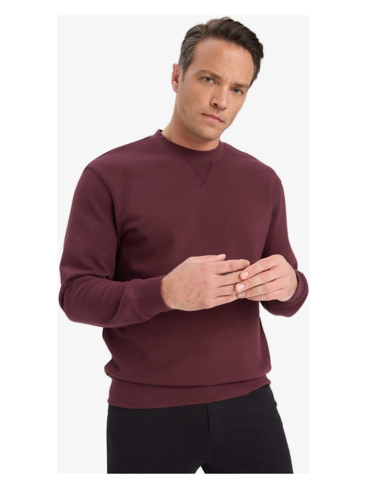 DeFacto %100 Pamuk Basic Sweatshirt E8339AX25AU - Görsel 5
