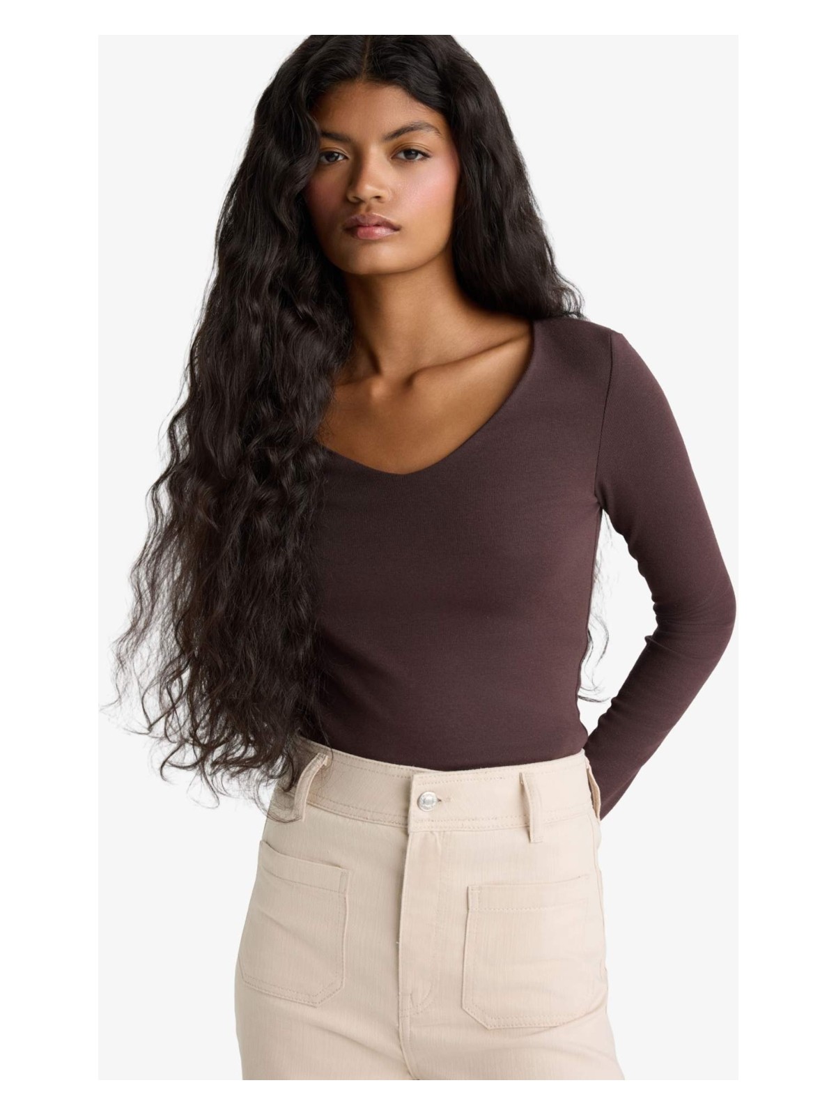 DeFacto Slim Fit Basic Düz Modal Uzun Kollu Tişört F7153AX25AU - Görsel 5