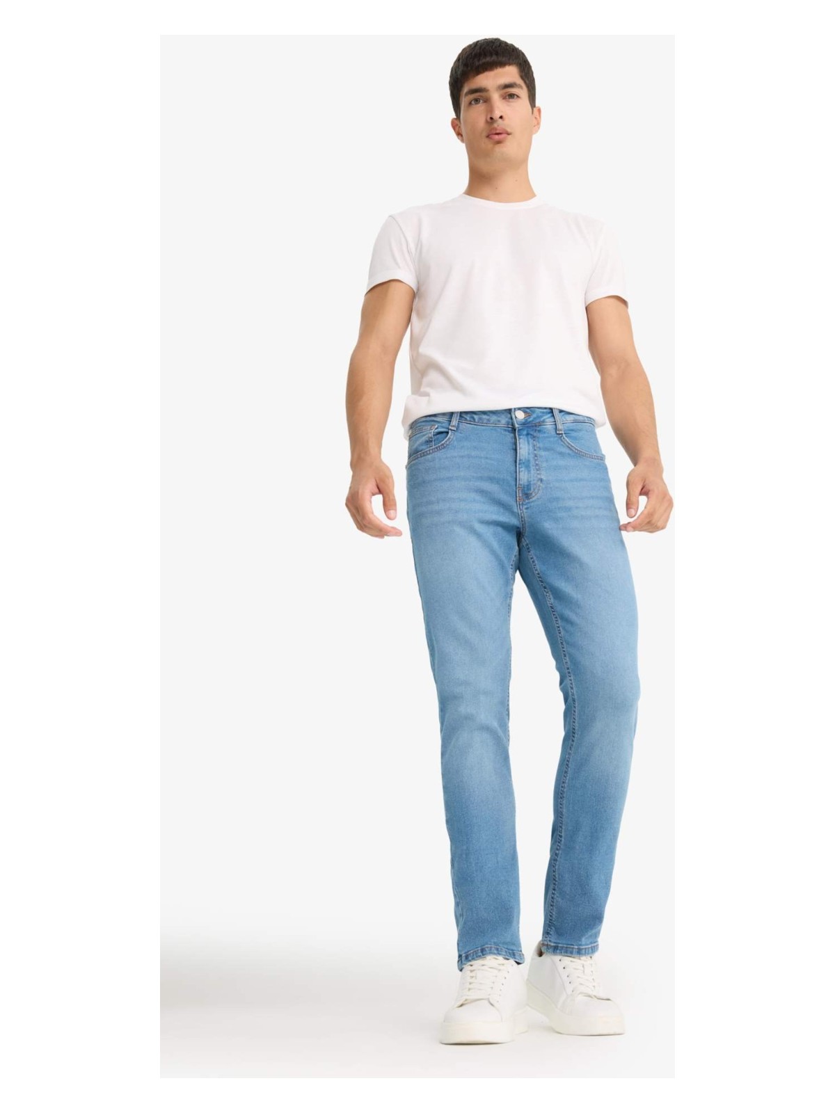 DeFacto Carlo Skinny Fit Ekstra Dar Kalıp Normal Bel Ekstra Dar Paça Jean Pantolon F2889AX25AU