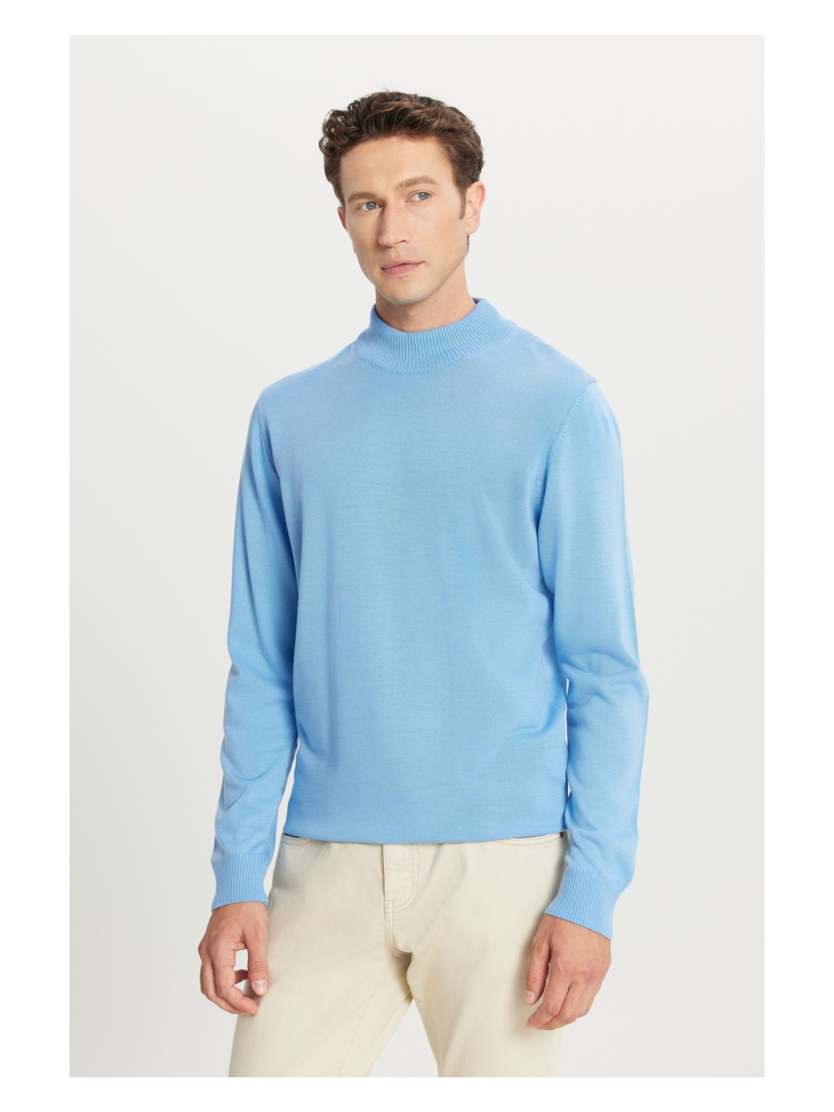 Altınyıldız Classics ALTINYILDIZ CLASSICS Erkek Siyah Tüylenme Yapmayan Anti-pilling Standart Fit Yarım Balıkçı Yaka Triko Kazak - Görsel 7