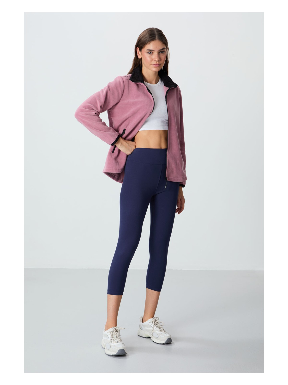 Tommy Life Siyah Yüksek Bel Slim Fit Dar Paça Kadın Kapri Tayt - 93097 - Görsel 8