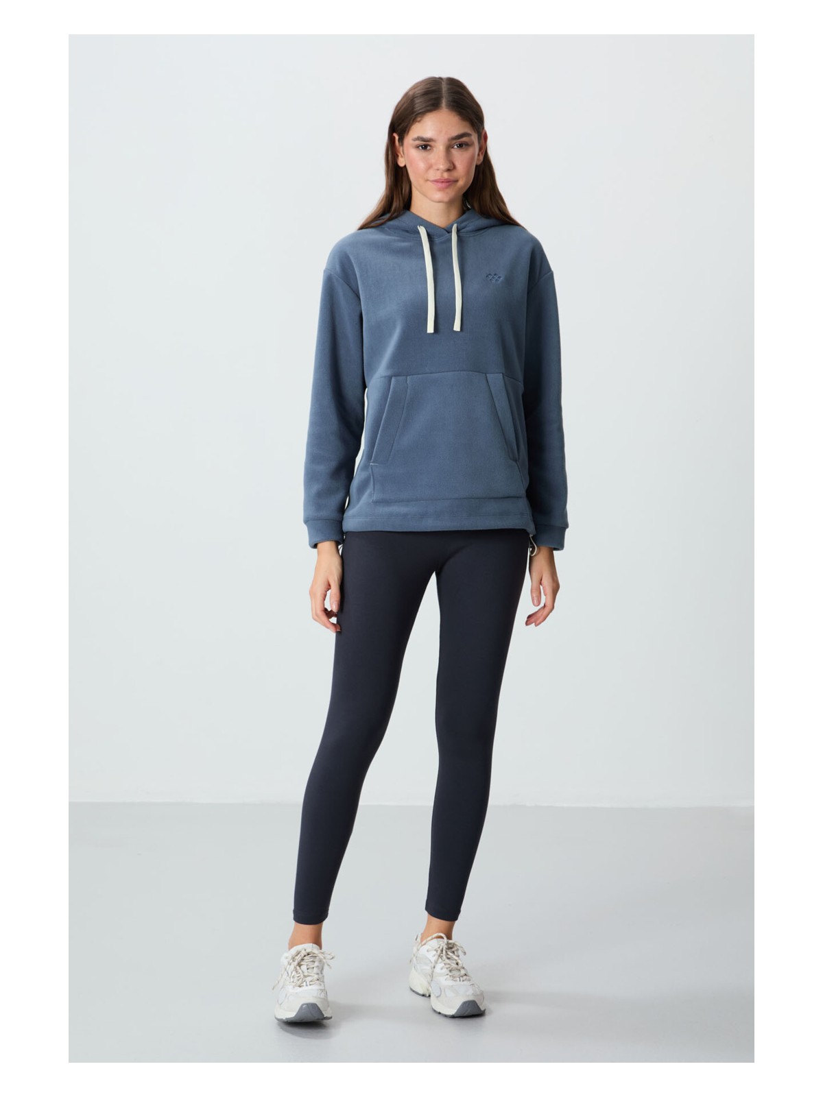 Tommy Life Antrasit Yüksek Bel Termal Slim Fit Dar Paça Kadın Tayt - 94577