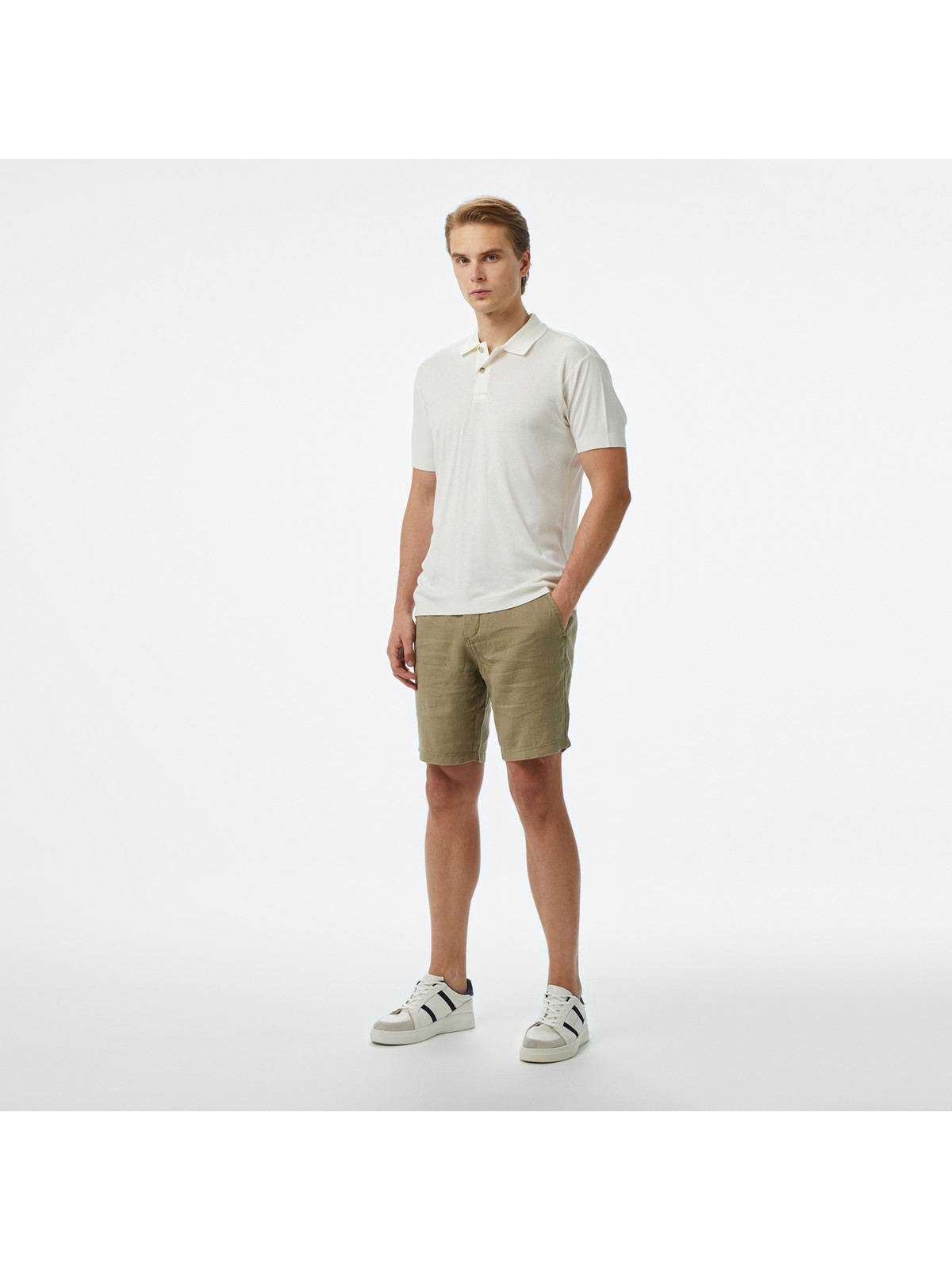 Nautica Erkek Ekru Classic Fit Polo K55329T.1MA - Görsel 3