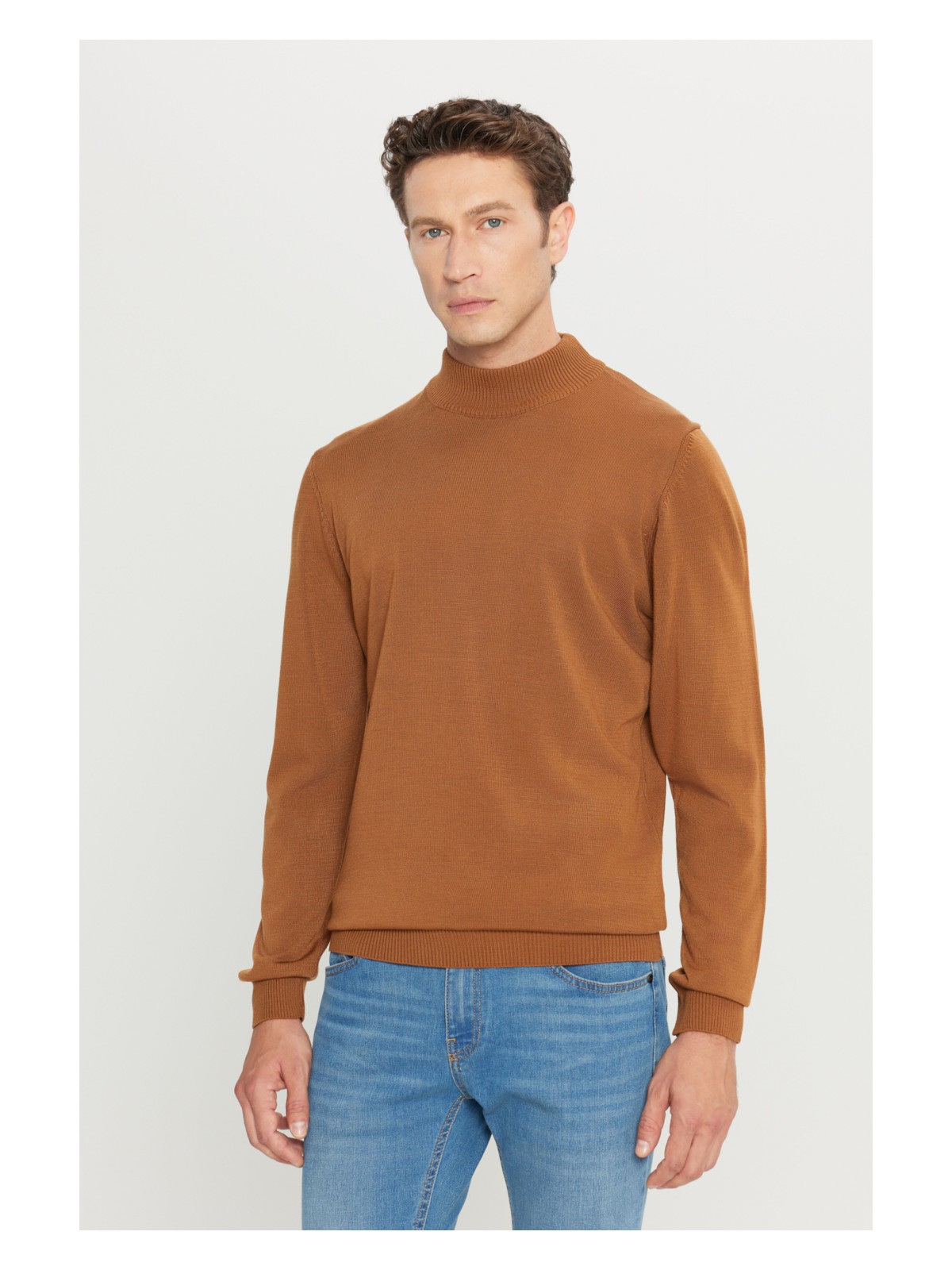 Altınyıldız Classics ALTINYILDIZ CLASSICS Erkek Siyah Tüylenme Yapmayan Anti-pilling Standart Fit Yarım Balıkçı Yaka Triko Kazak - Görsel 6