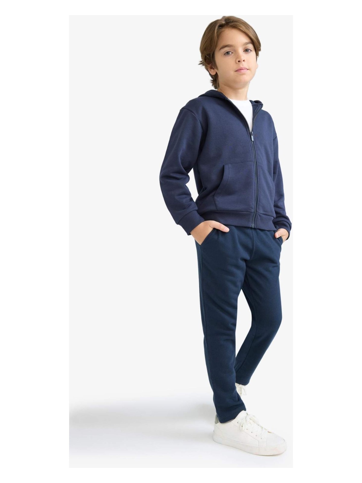 DeFacto Beli Lastikli Düz Paça Basic Düz Eşofman Altı Erkek Çocuk X6955A625AU - Görsel 4