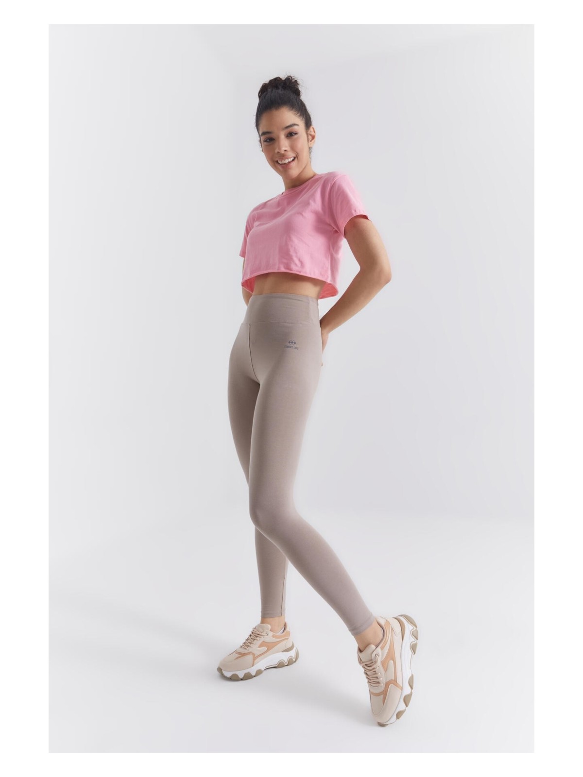 Tommy Life Siyah Yüksek Bel Toparlayıcı Slim Fit Dar Paça Kadın Tayt - 94011 - Görsel 10