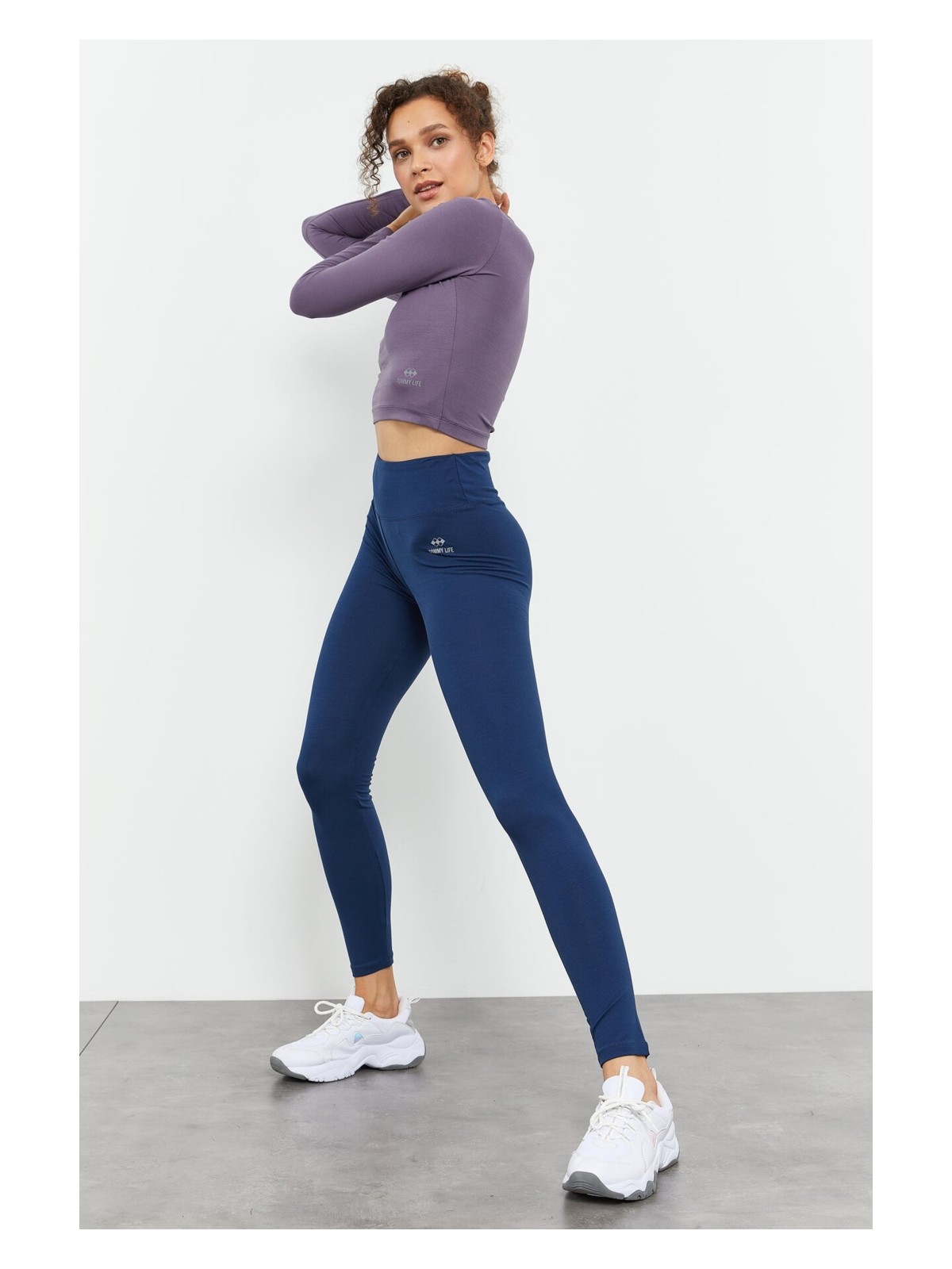 Tommy Life Siyah Yüksek Bel Toparlayıcı Slim Fit Dar Paça Kadın Tayt - 94011 - Görsel 5