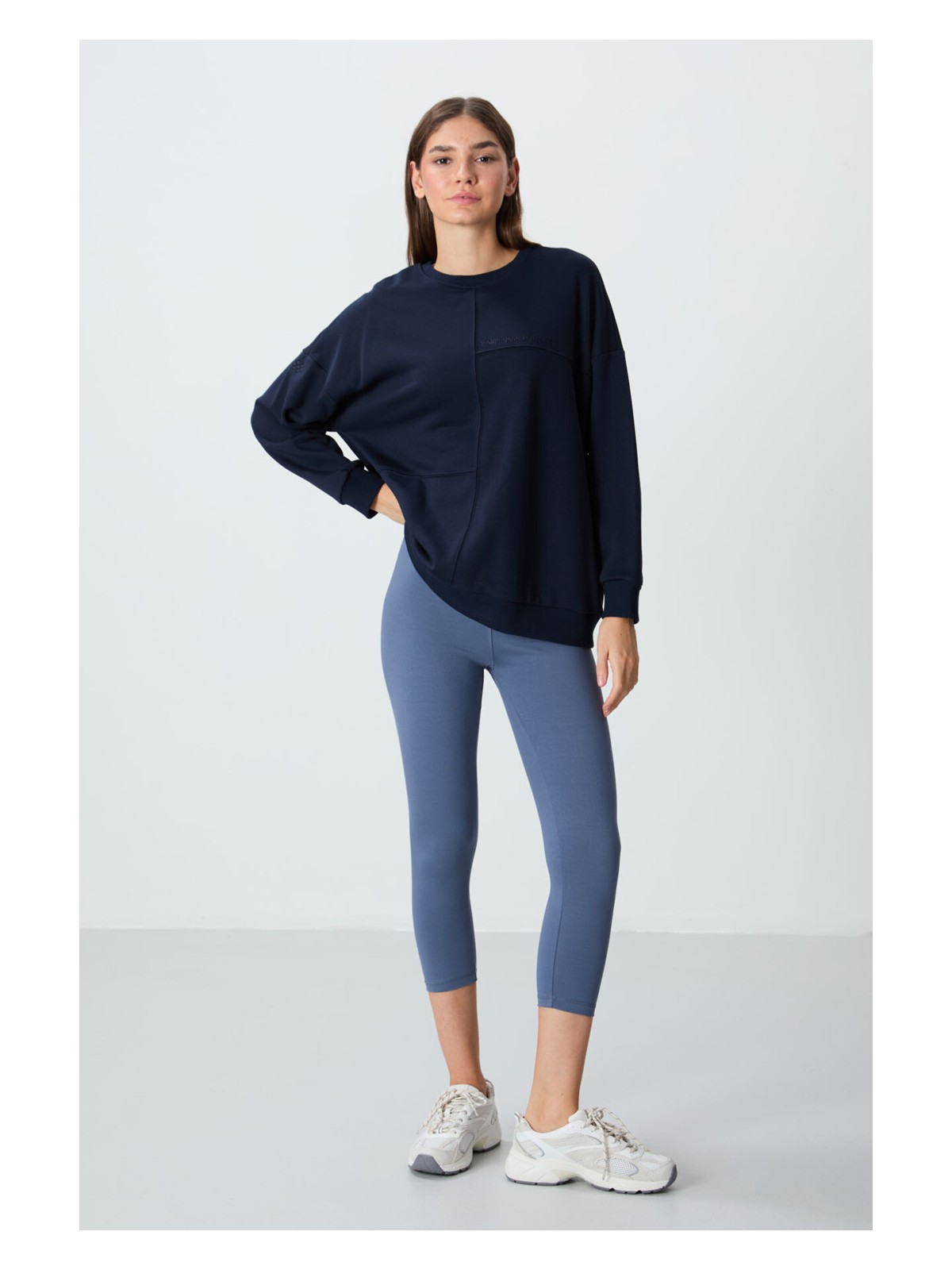 Tommy Life Siyah Yüksek Bel Slim Fit Dar Paça Kadın Kapri Tayt - 93097 - Görsel 7