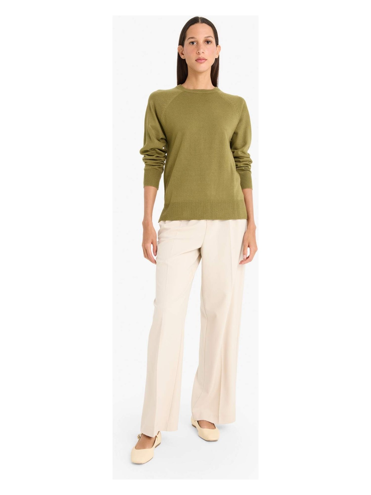DeFacto Relax Fit Basic Triko Kazak I6913AZ25WN - Görsel 2