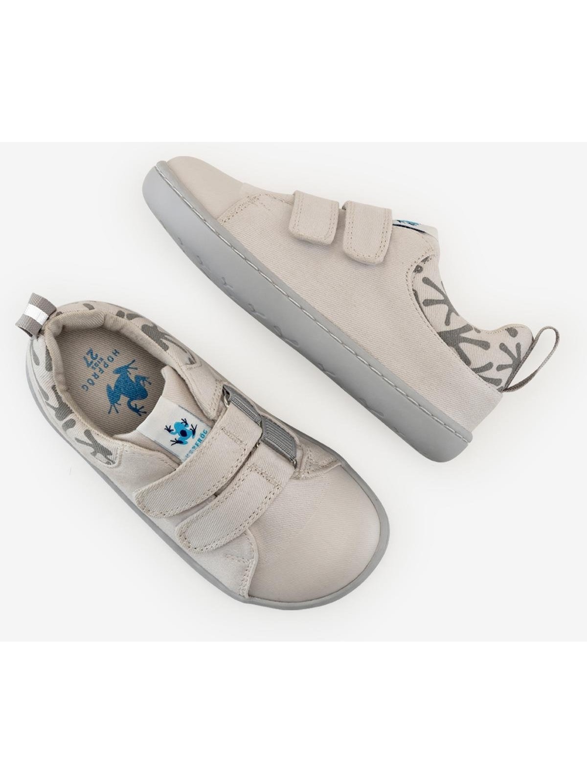 Hopfrög Smart Walker Canvas Play Beyaz Barefoot Çocuk Ayakkabı