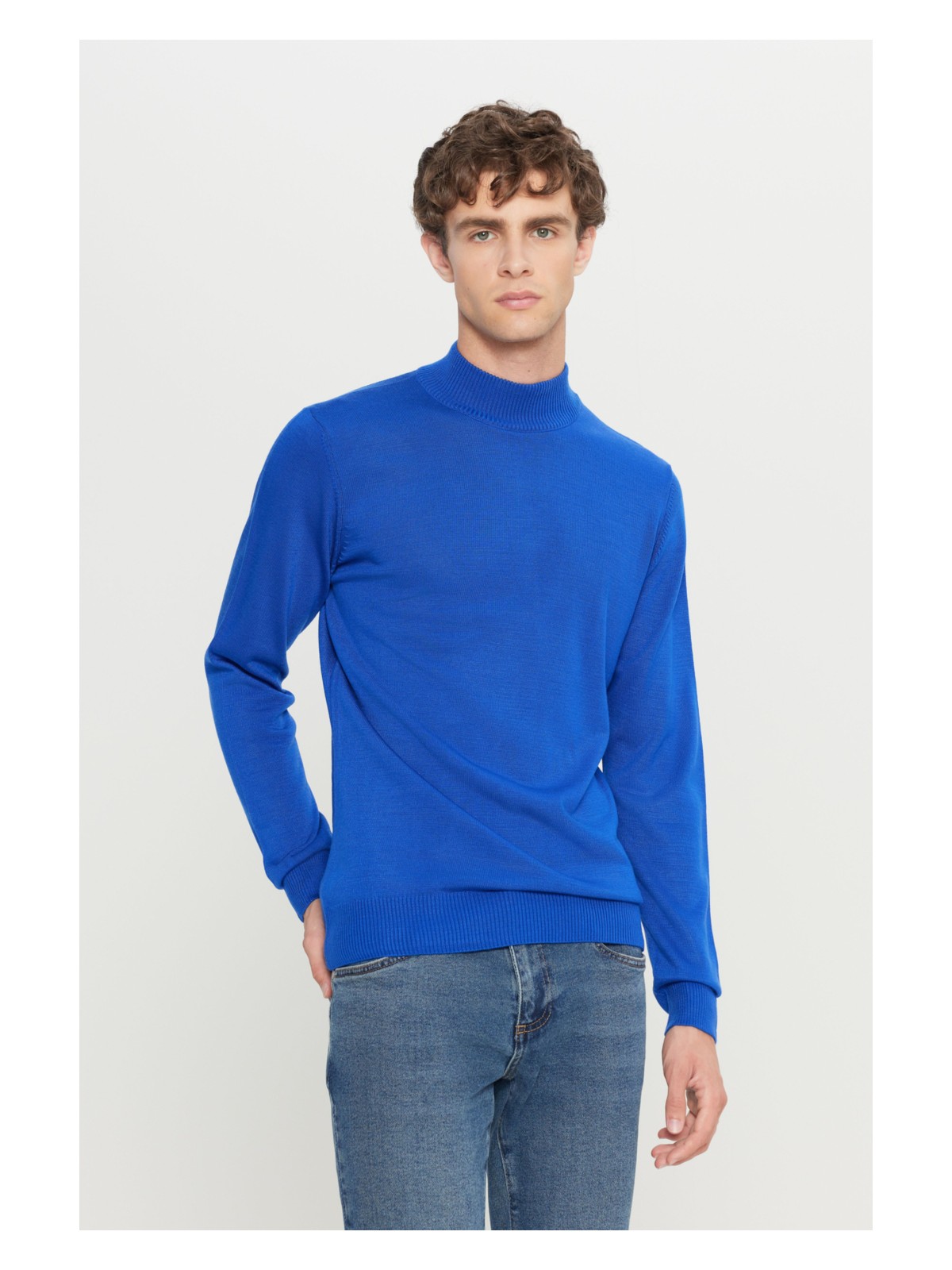 Altınyıldız Classics ALTINYILDIZ CLASSICS Erkek Siyah Tüylenme Yapmayan Anti-pilling Standart Fit Yarım Balıkçı Yaka Triko Kazak - Görsel 3