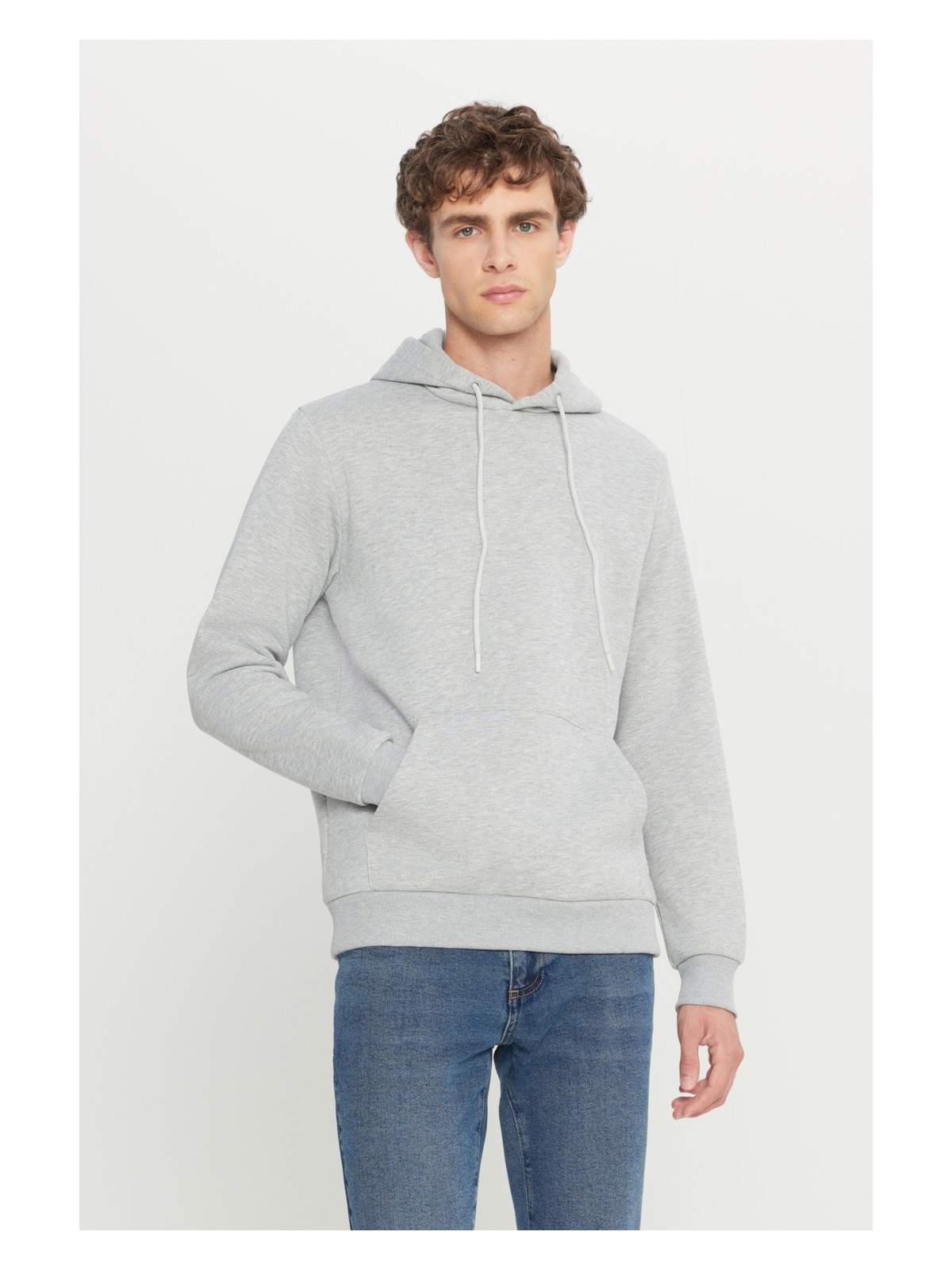 Altınyıldız Classics Erkek Lacivert Standart Fit Normal Kesim Içi Polarlı 3 Iplik Kapüşonlu Pamuklu Sweatshirt - Görsel 7