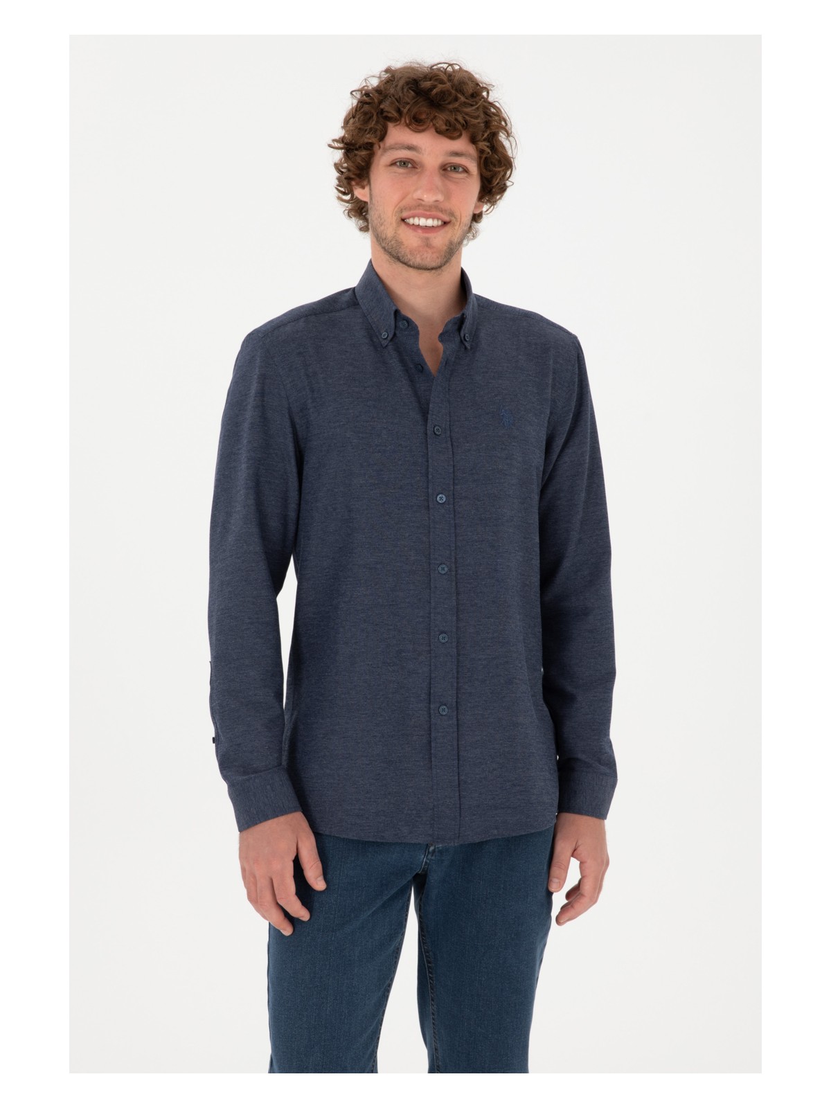 U.S. Polo Assn. U.s. Polo Assn. Erkek Beyaz Gömlek Basic 50316723-VR013 - Görsel 6