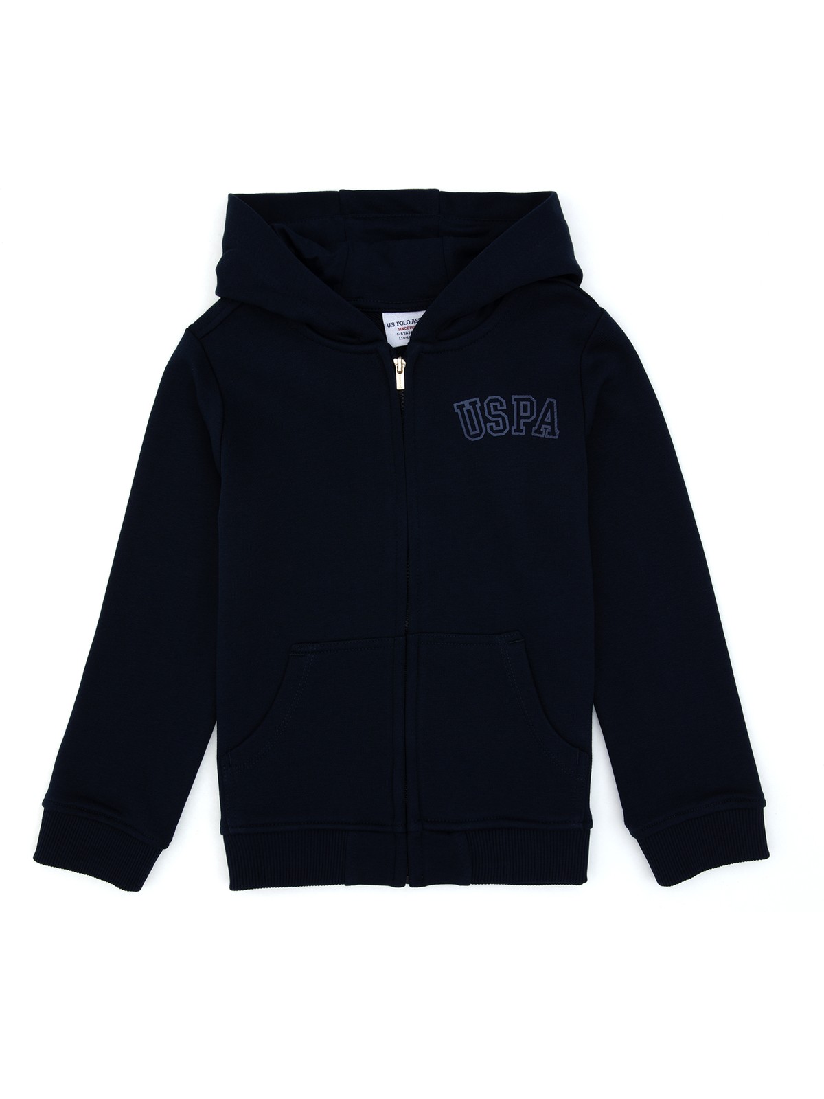 U.S. Polo Assn. Kız Çocuk Siyah Kapüşonlu Fermuarlı Basic Sweatshirt 50316837-VR046 - Görsel 7