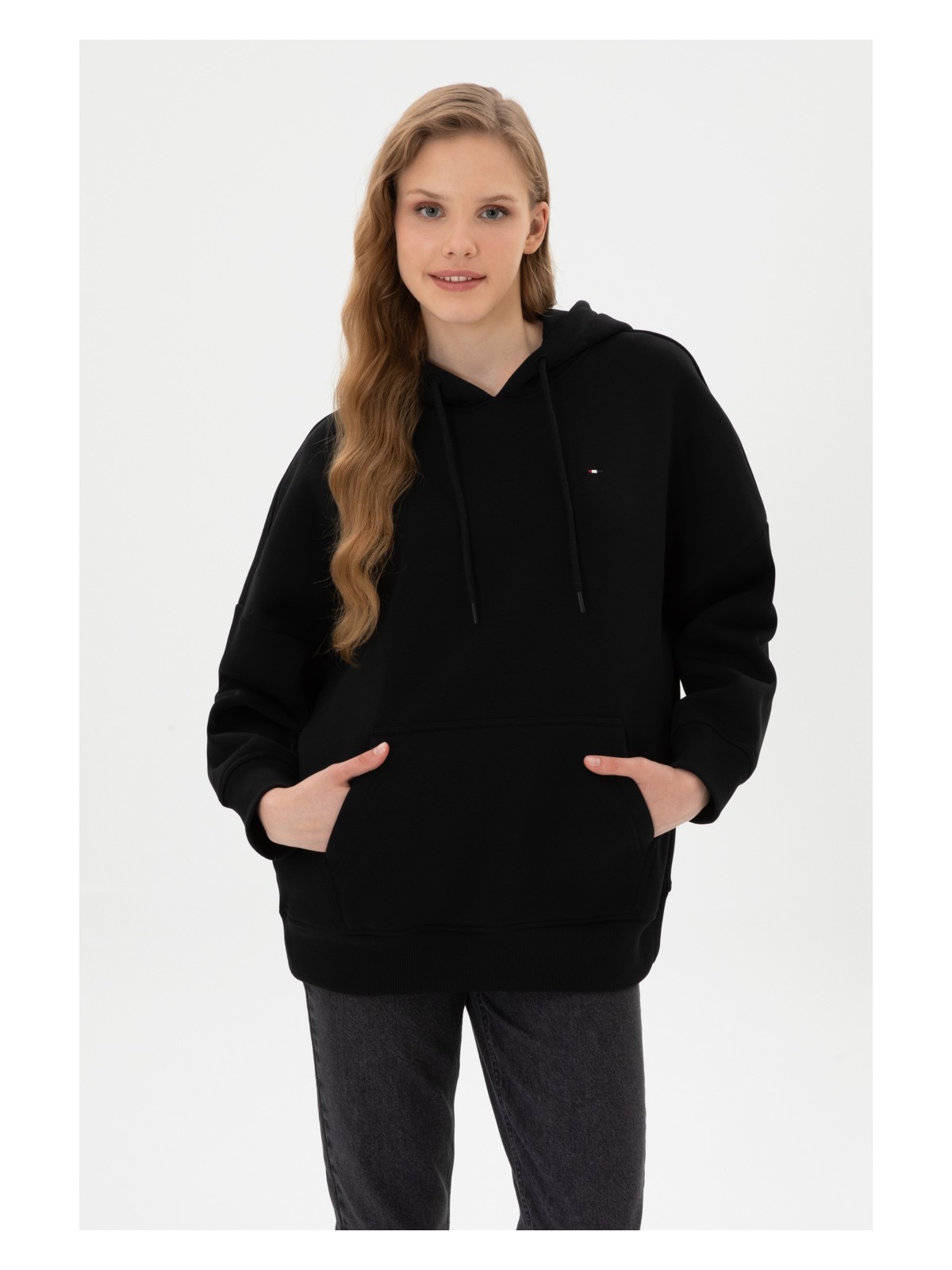 U.S. Polo Assn. Kadın Gül Kurusu Şardonlu Kapüşonlu Sweatshırt 50313567-VR221 - Görsel 7