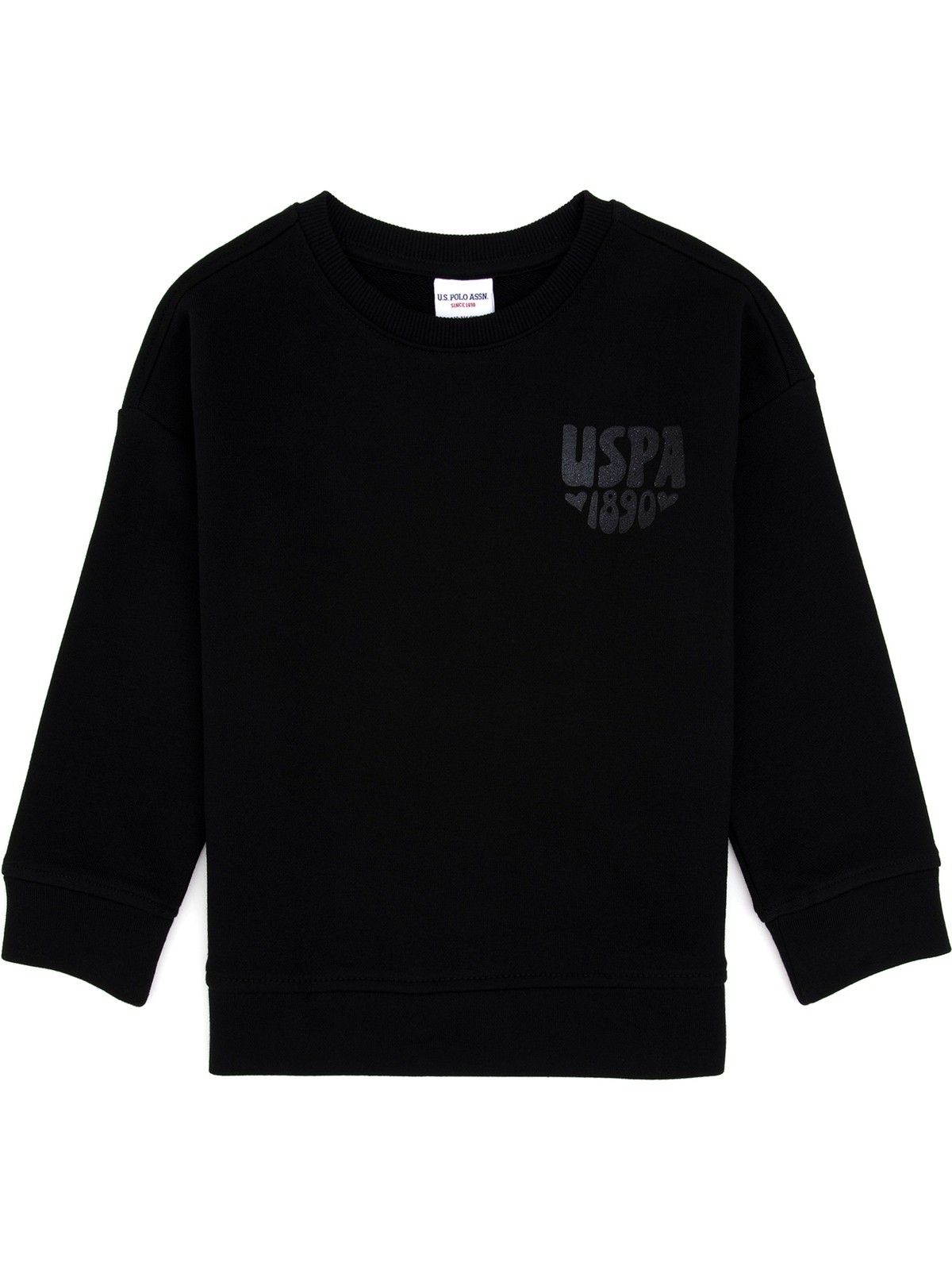 U.S. Polo Assn. Kız Çocuk Mint Simli Baskı Detaylı Bisiklet Yaka Basic Sweatshirt 50314289-VR090 - Görsel 8