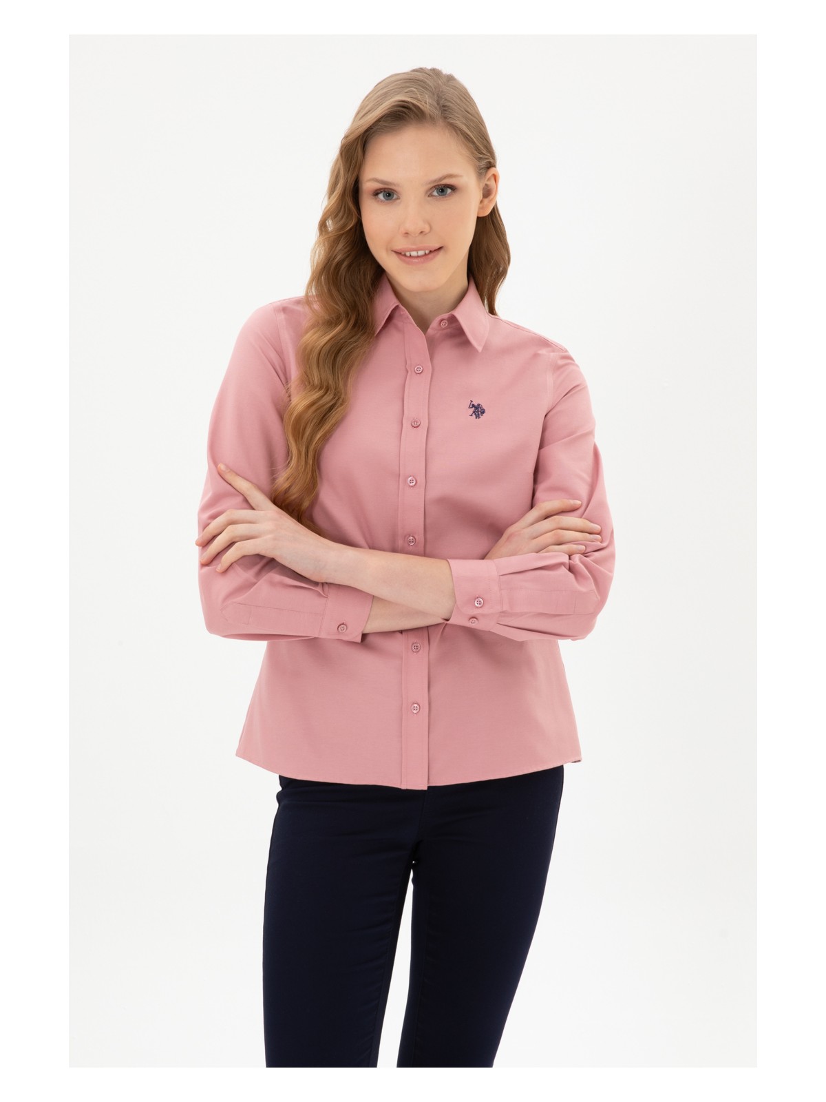 U.S. Polo Assn. Kadın Orkide Uzun Kollu Basic Gömlek 50316711-VR221