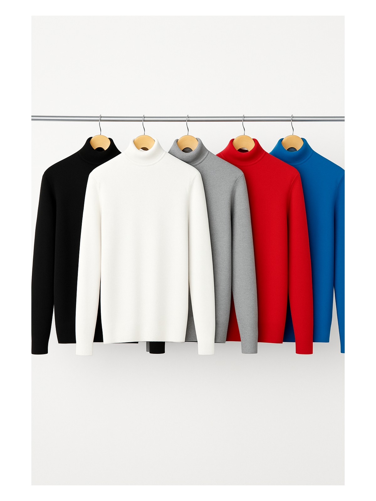 RİBAC 5’li Paket Kadın Basic Tam Balıkçı Yaka Kazak - Görsel 5