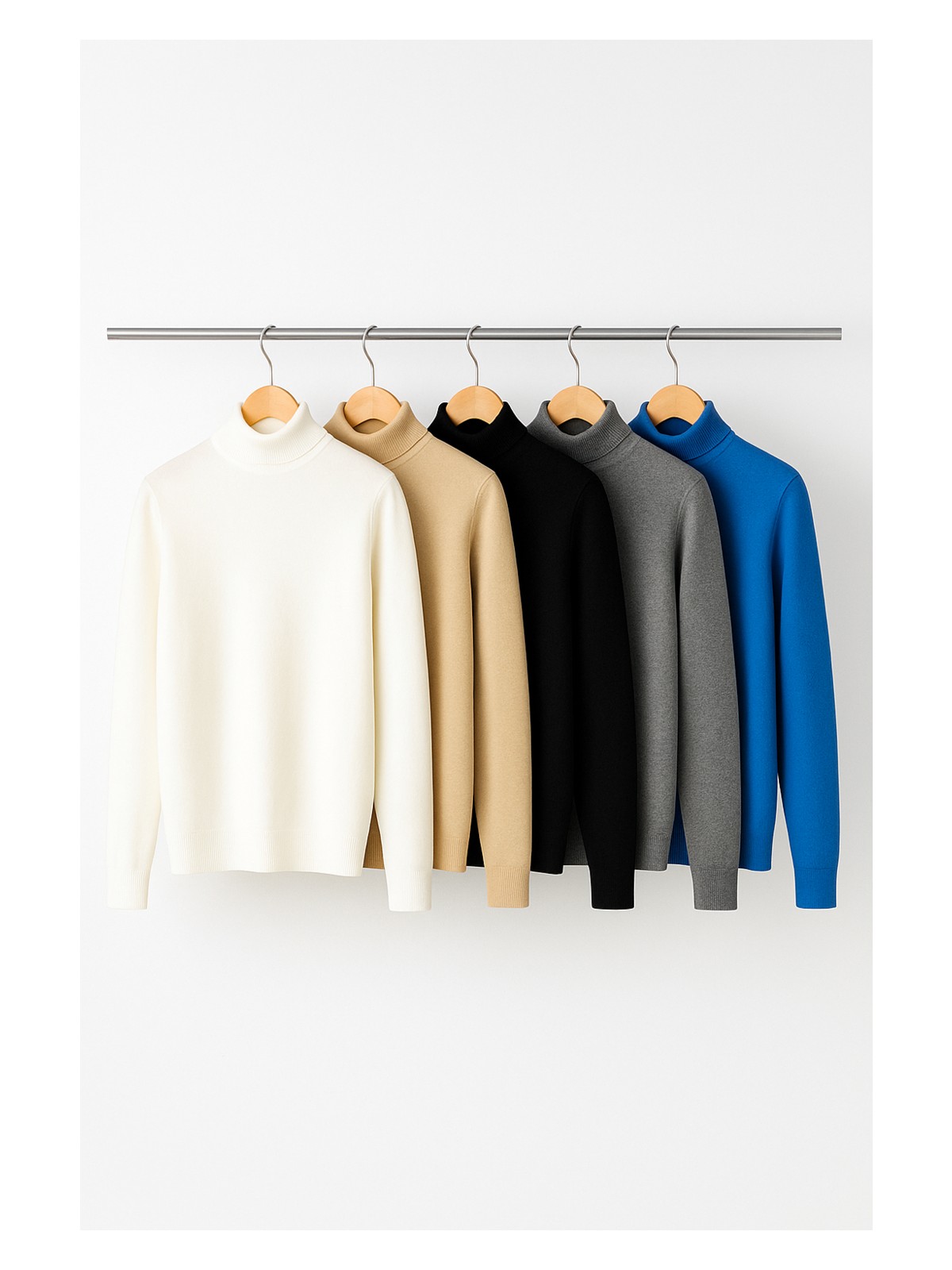 RİBAC 5’li Paket Kadın Basic Tam Balıkçı Yaka Kazak - Görsel 7