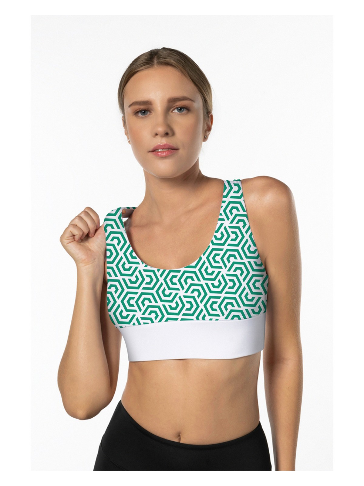 Lioness Activewear Antrasit Desenli Yüksek Destekli Sırt Detaylı Kaplı Kadın Spor Sütyeni - Görsel 3