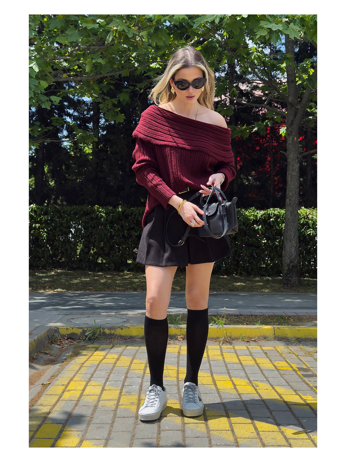 Lela Oversize Fit Madonna Yaka Triko Kazak Bayan Kazak 4615216