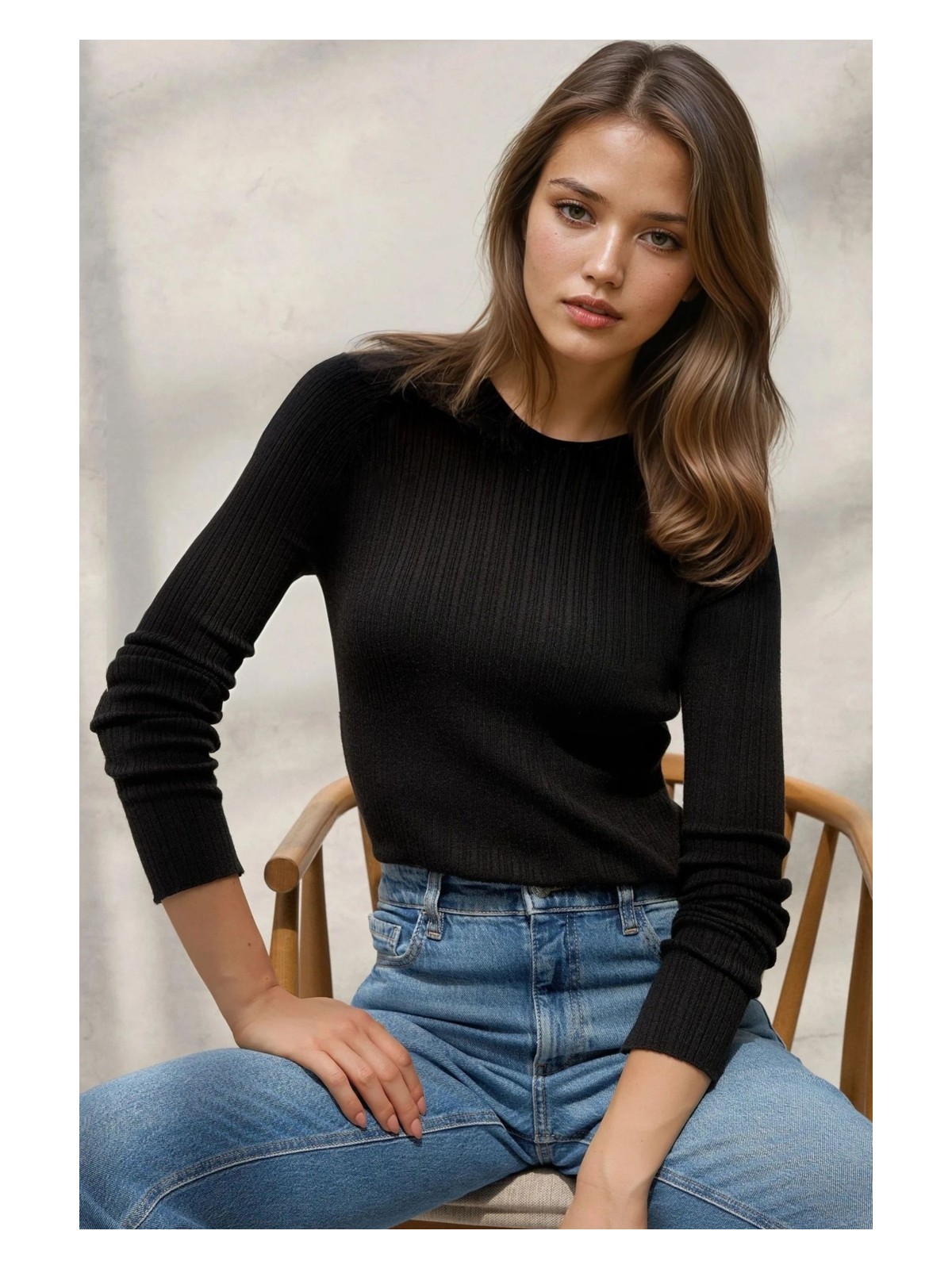 Hiccup Kadın Basic Kazak Koyu Mocha Kahve - Görsel 7