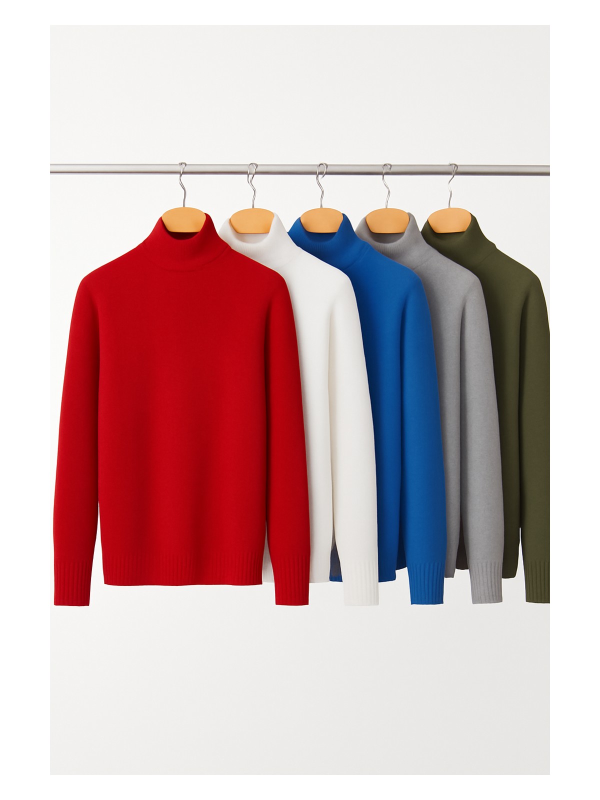 RİBAC 5’li Paket Kadın Basic Tam Balıkçı Yaka Kazak - Görsel 4