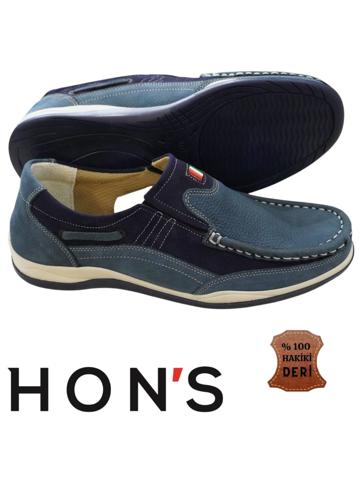 Hon's Erkek Ayakkabı Casual Günlük Nubuk Deri, Ortopedik, Klasik Ayakkabı - Görsel 5