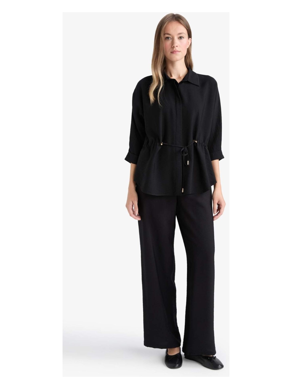 DeFacto Straight Fit Geniş Paça Pantolon F3420AX25AU