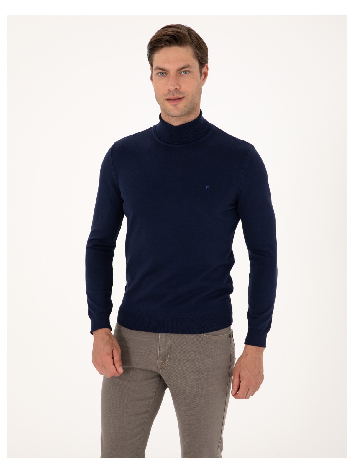 Pierre Cardin Erkek Vişne Slim Fit Balıkçı Yaka Basic Triko Kazak 50314202-VR223 - Görsel 7